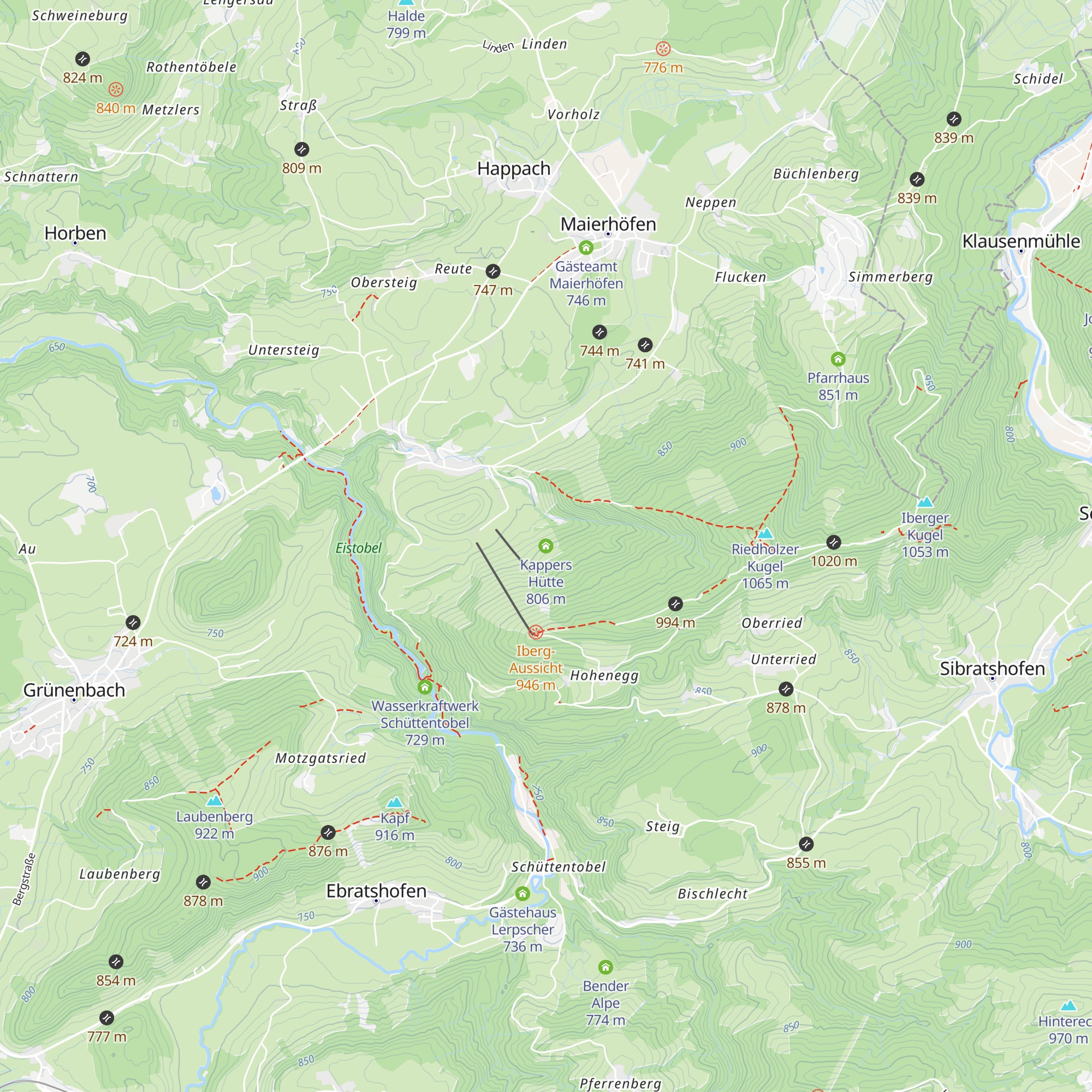 Kappers Hütte map