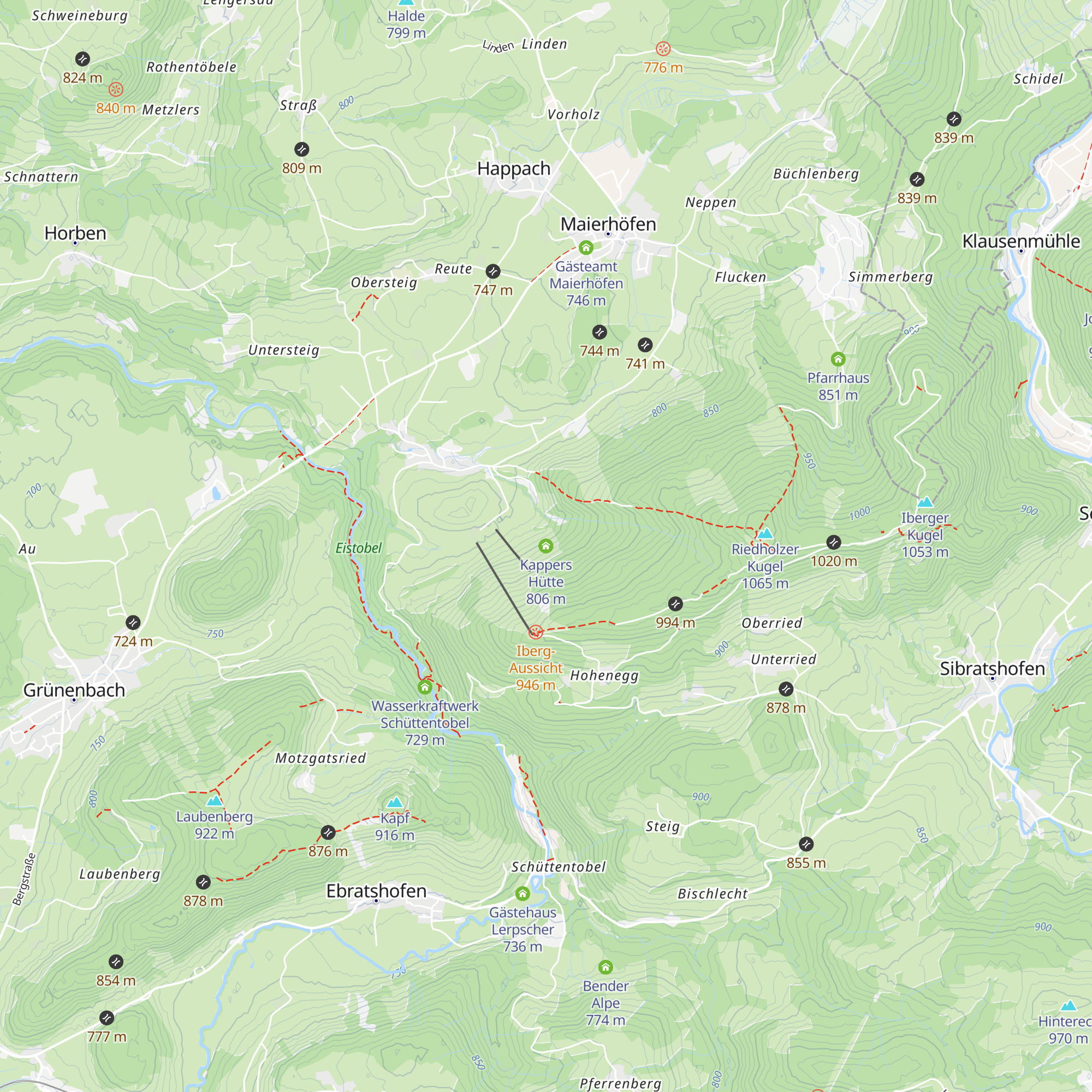 Kappers Hütte map