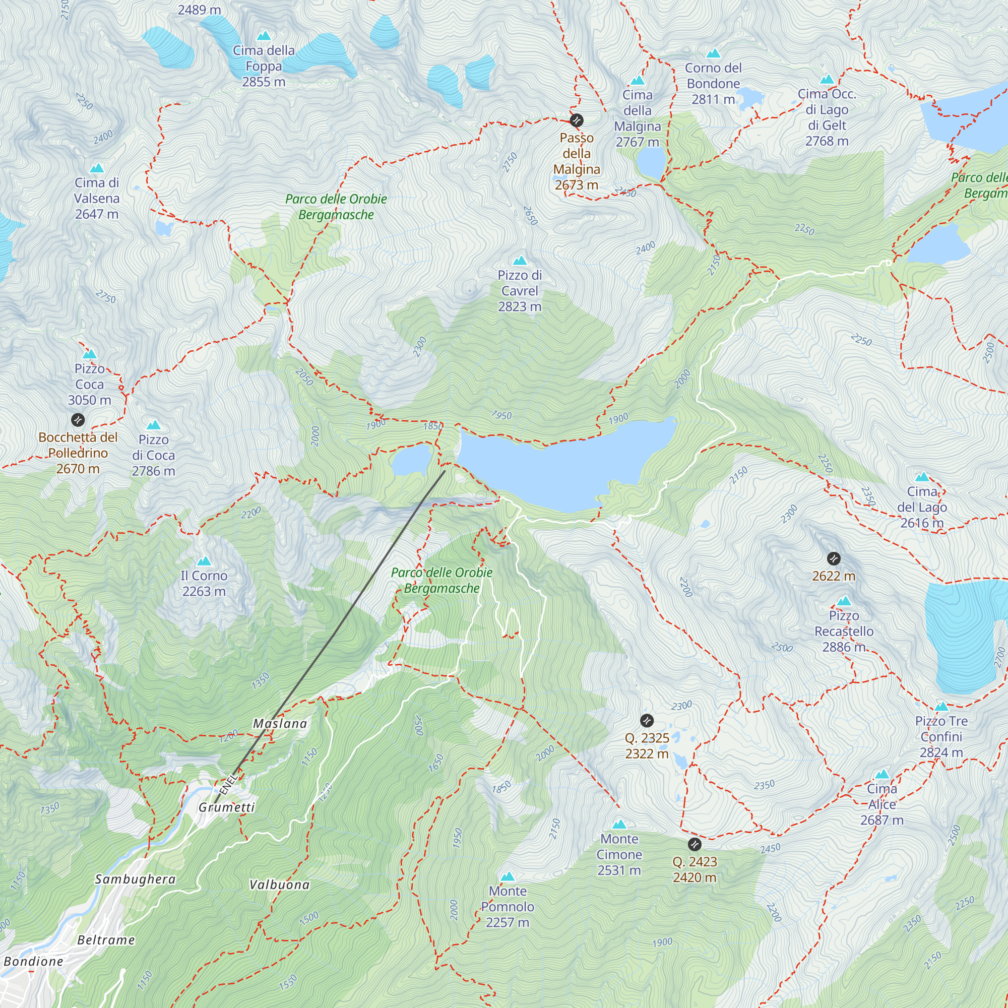 Rifugio Consoli UEB map