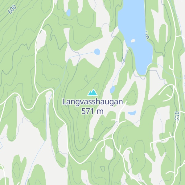 Map of Langvasshaugan