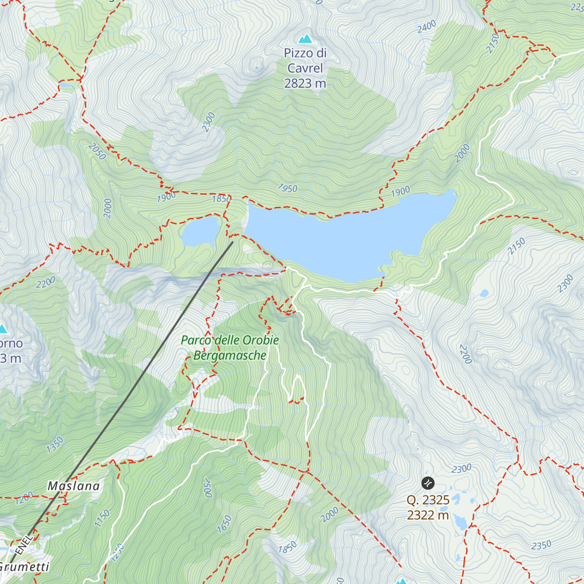 Ostello al Curò map