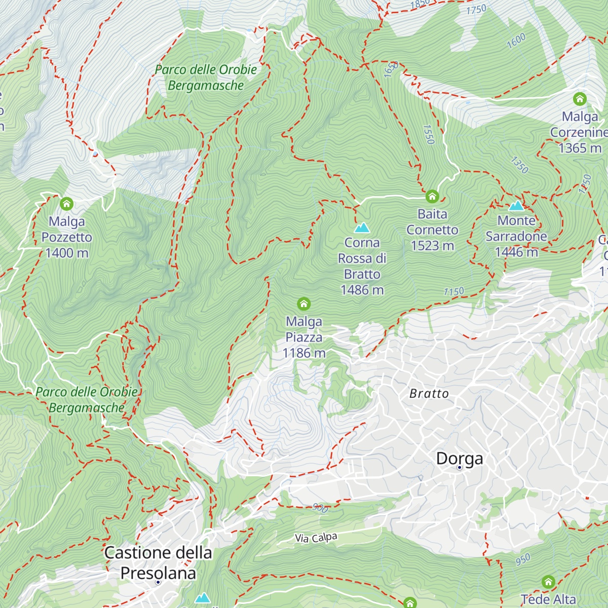 Malga Piazza map
