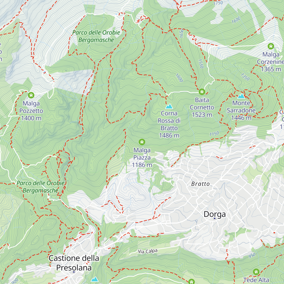 Malga Piazza map