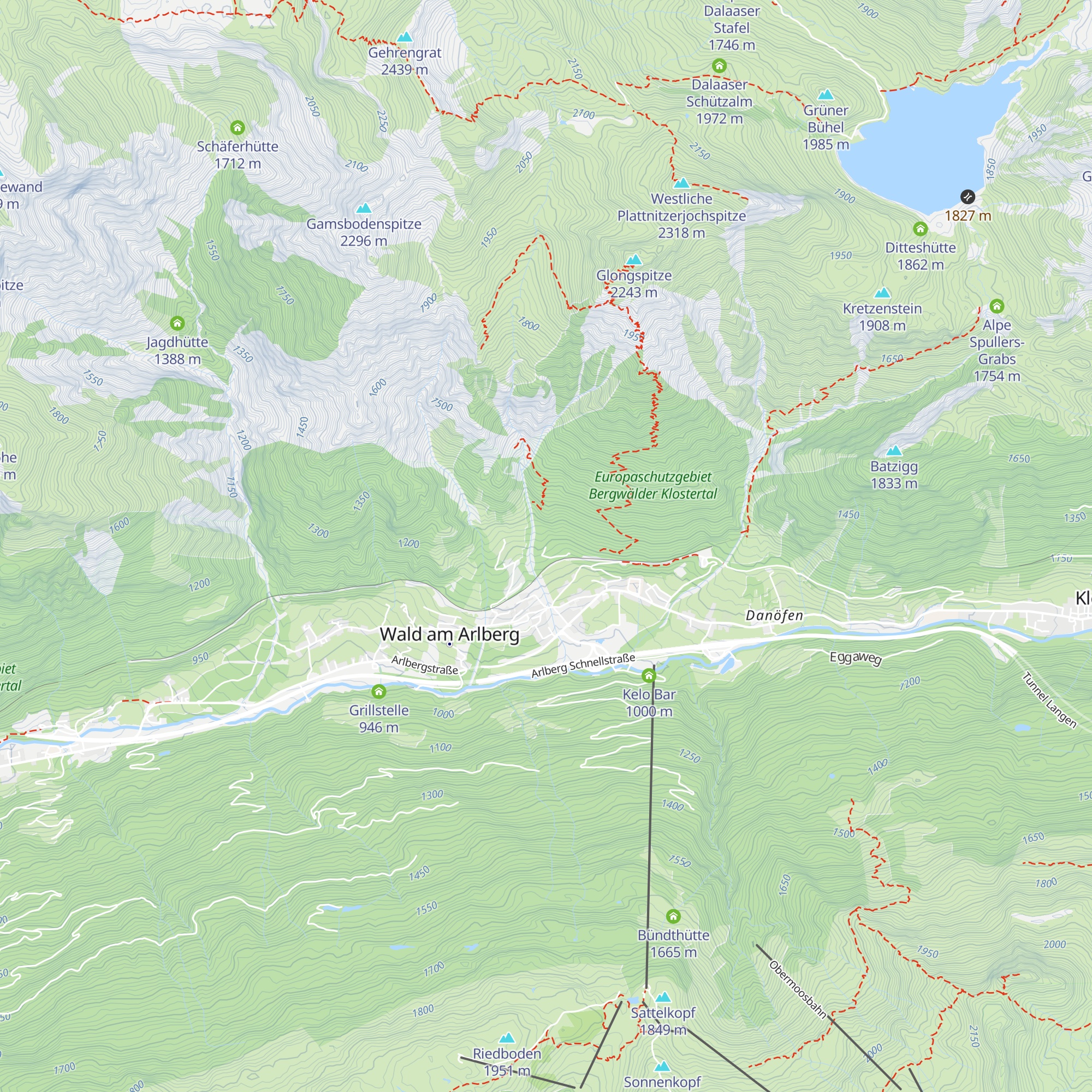 Rodelhütte map