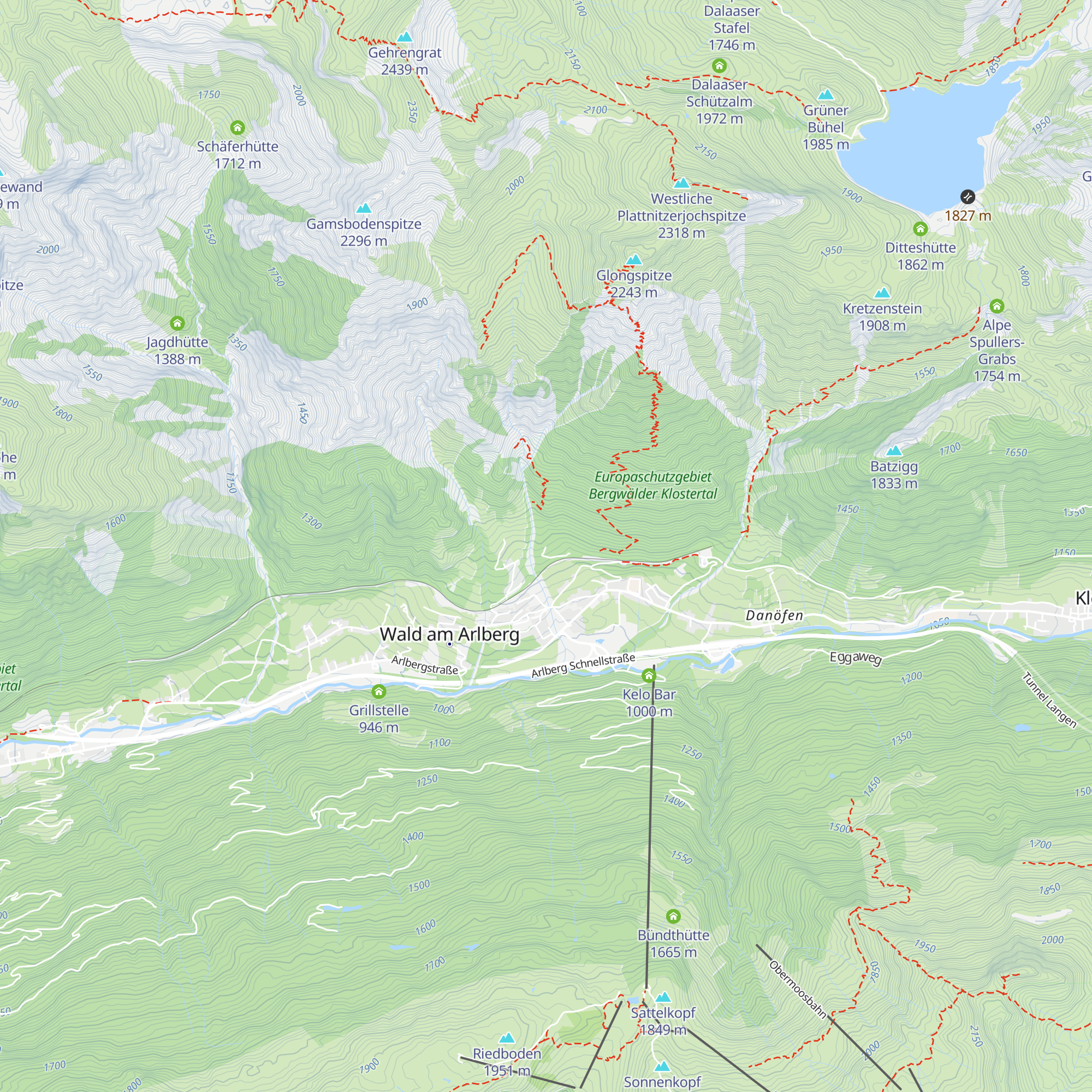 Rodelhütte map