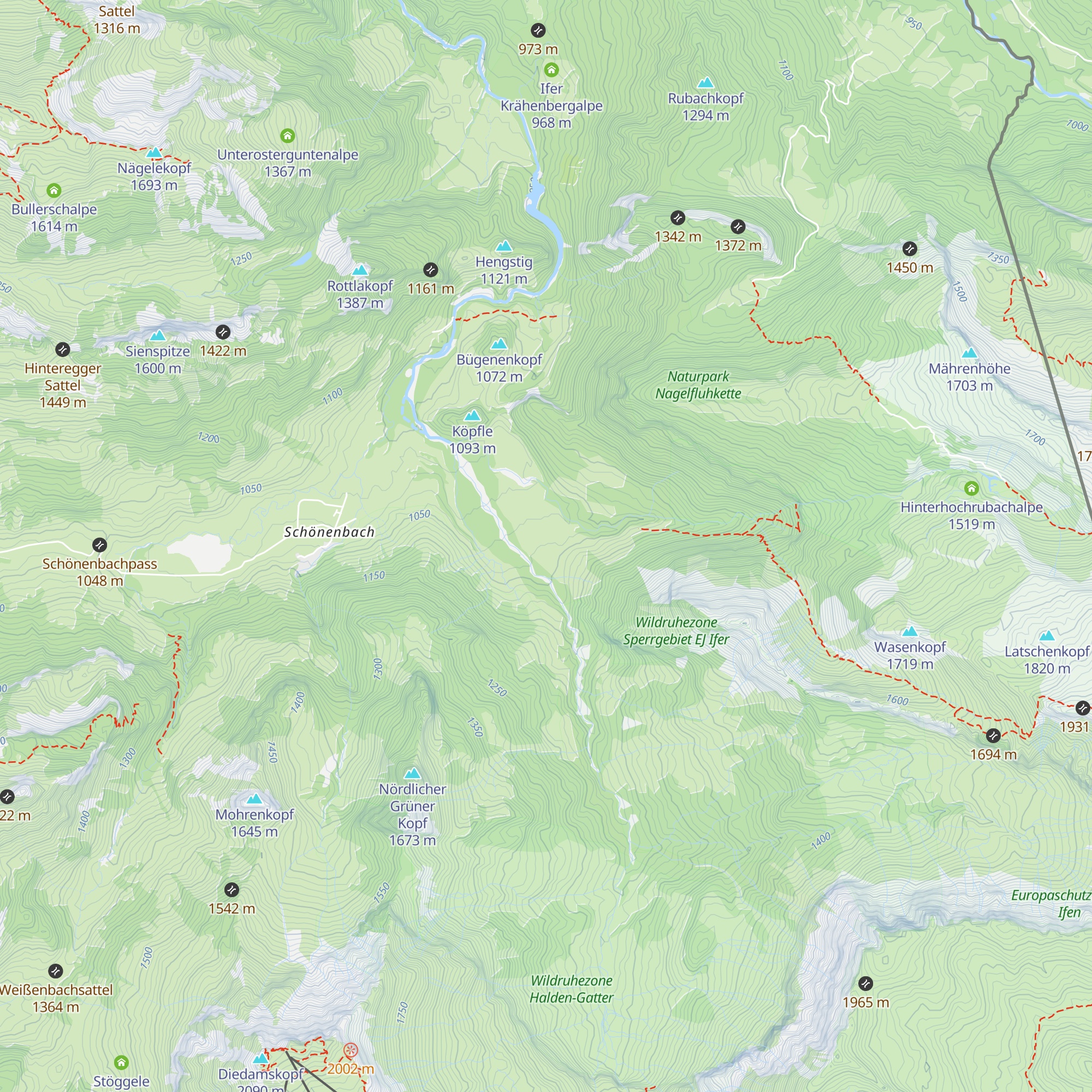 Iferwiesalpe map