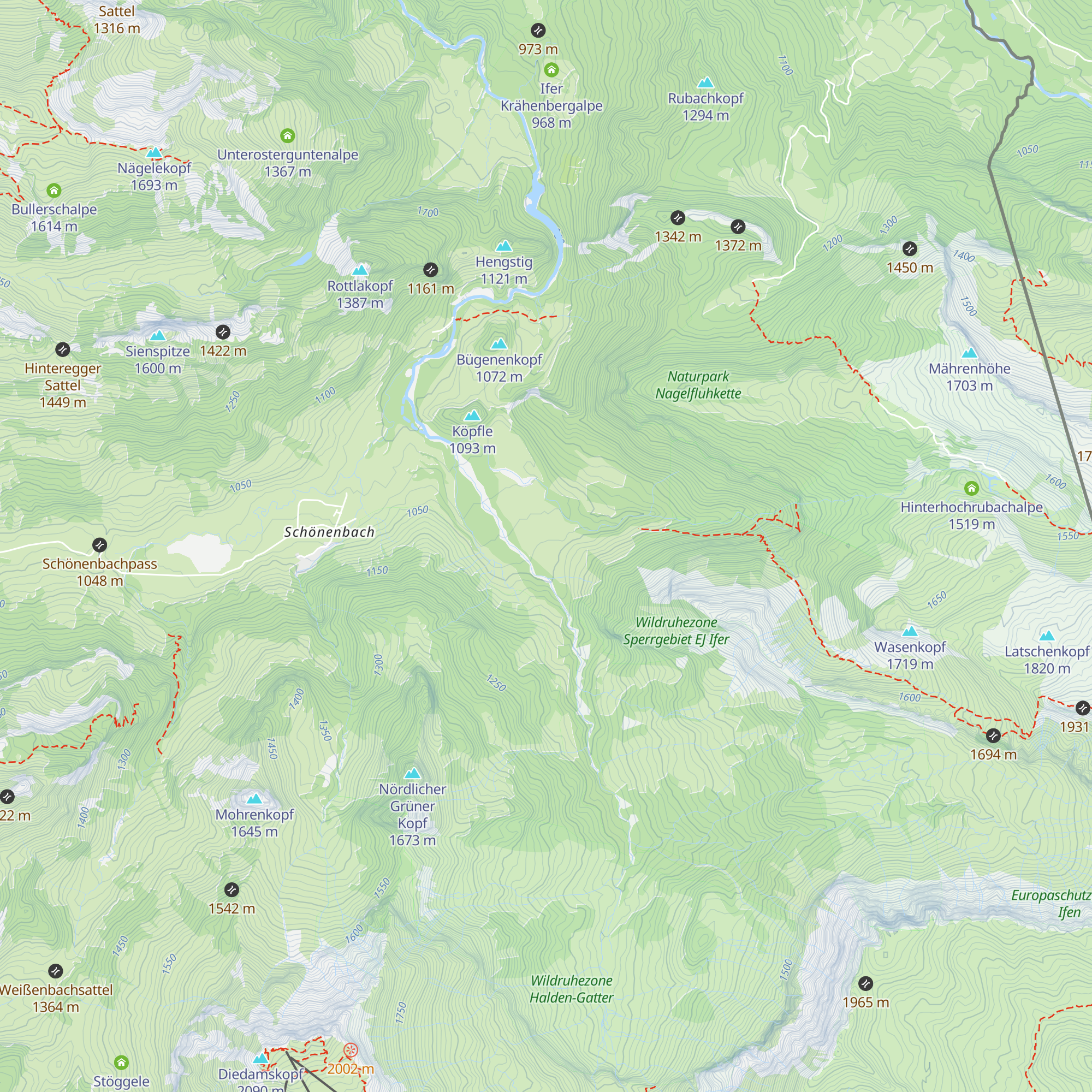 Iferwiesalpe map