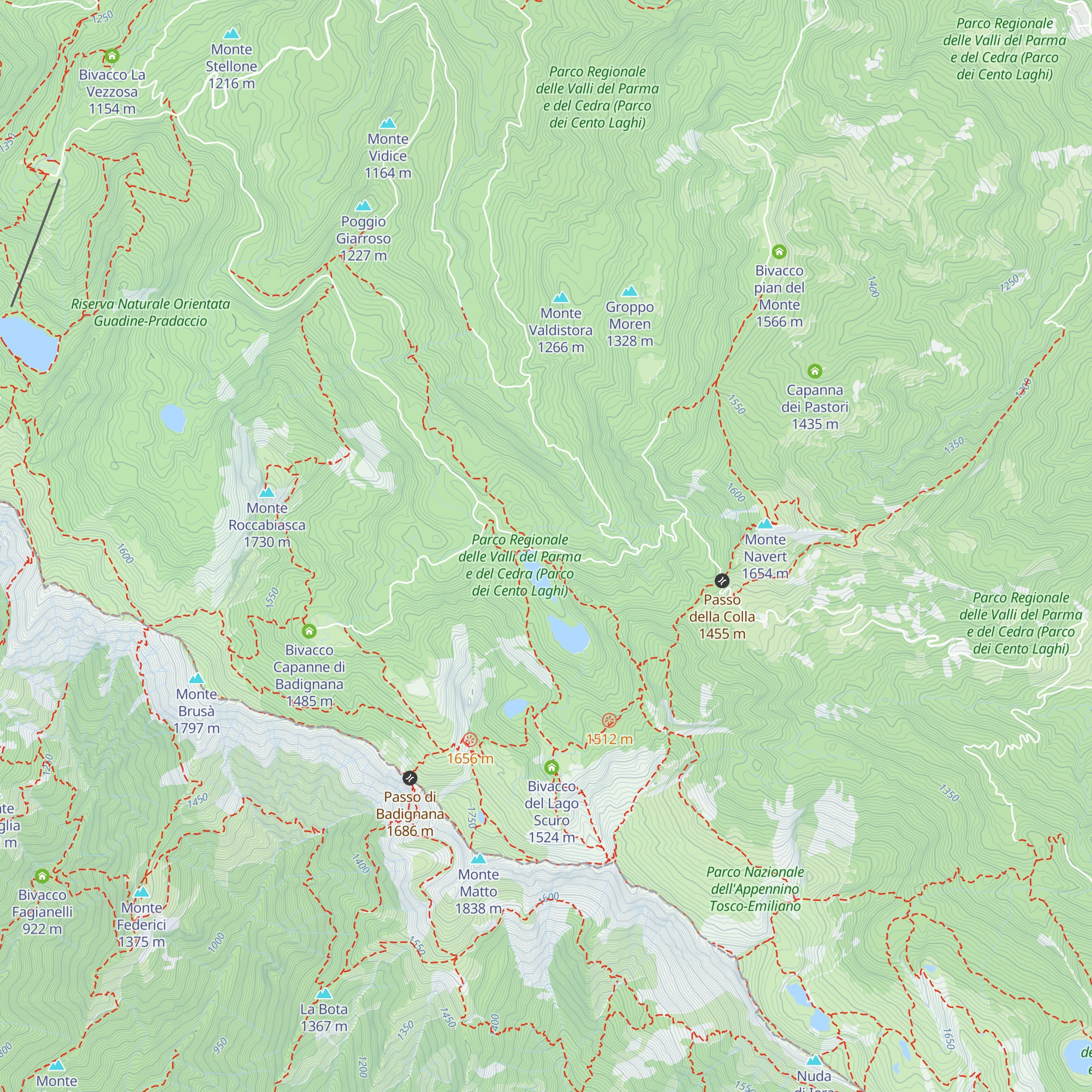 Rifugio Lagoni map