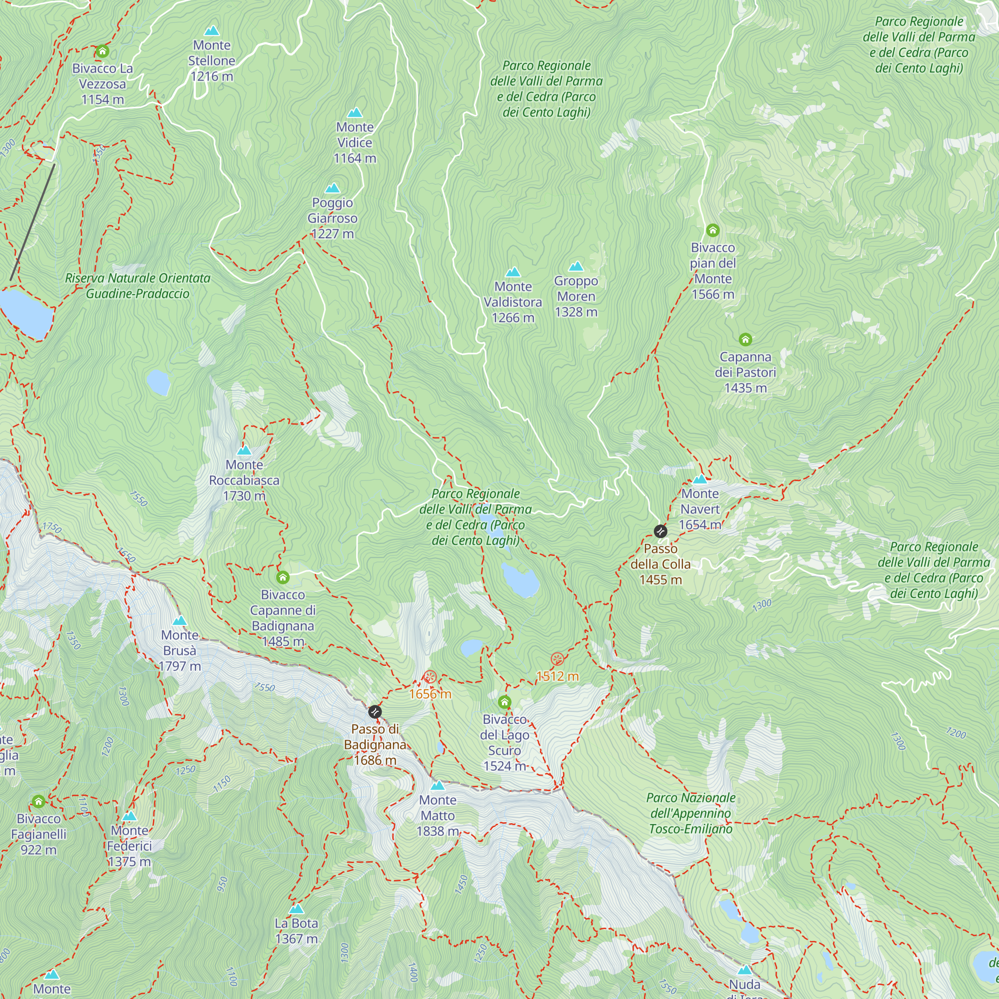 Rifugio Lagoni map