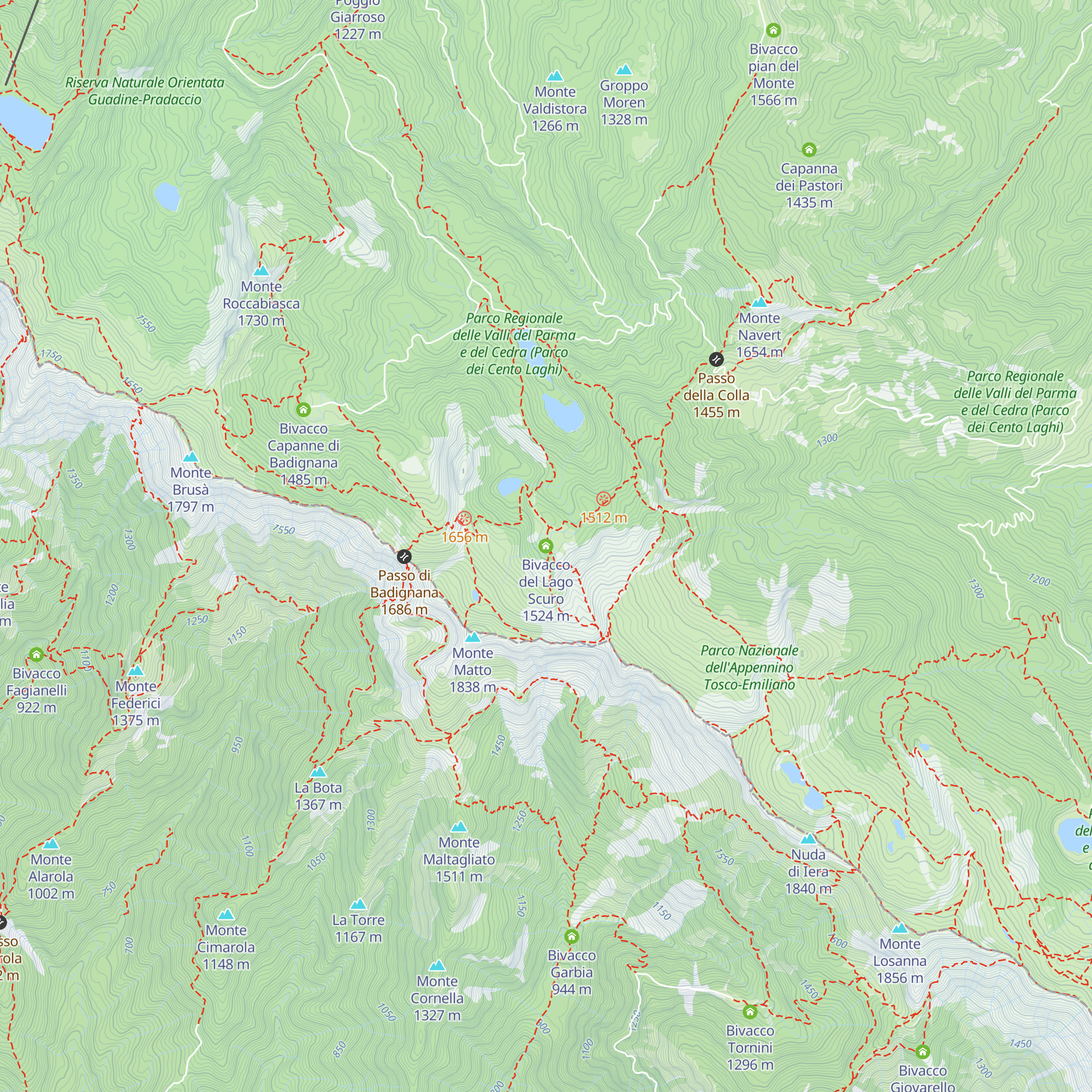 Bivacco del Lago Scuro map