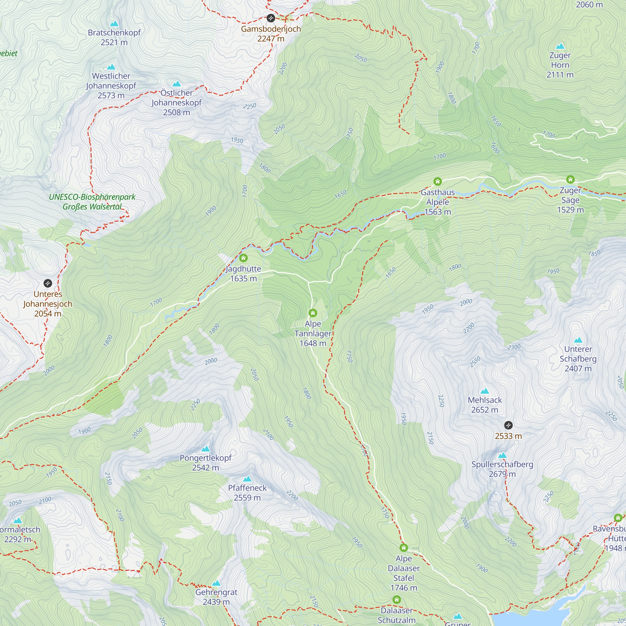 Alpe Tannläger map