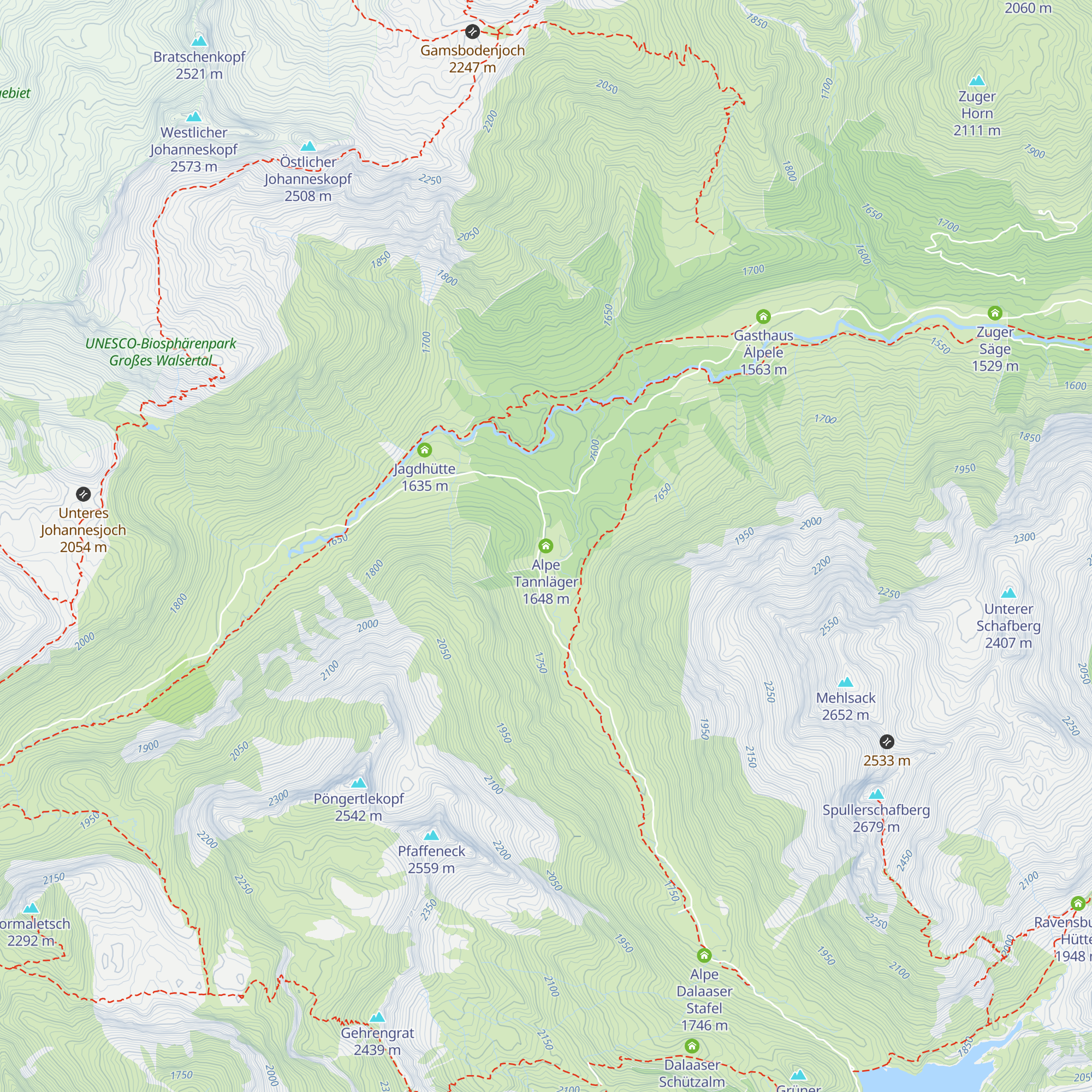 Alpe Tannläger map