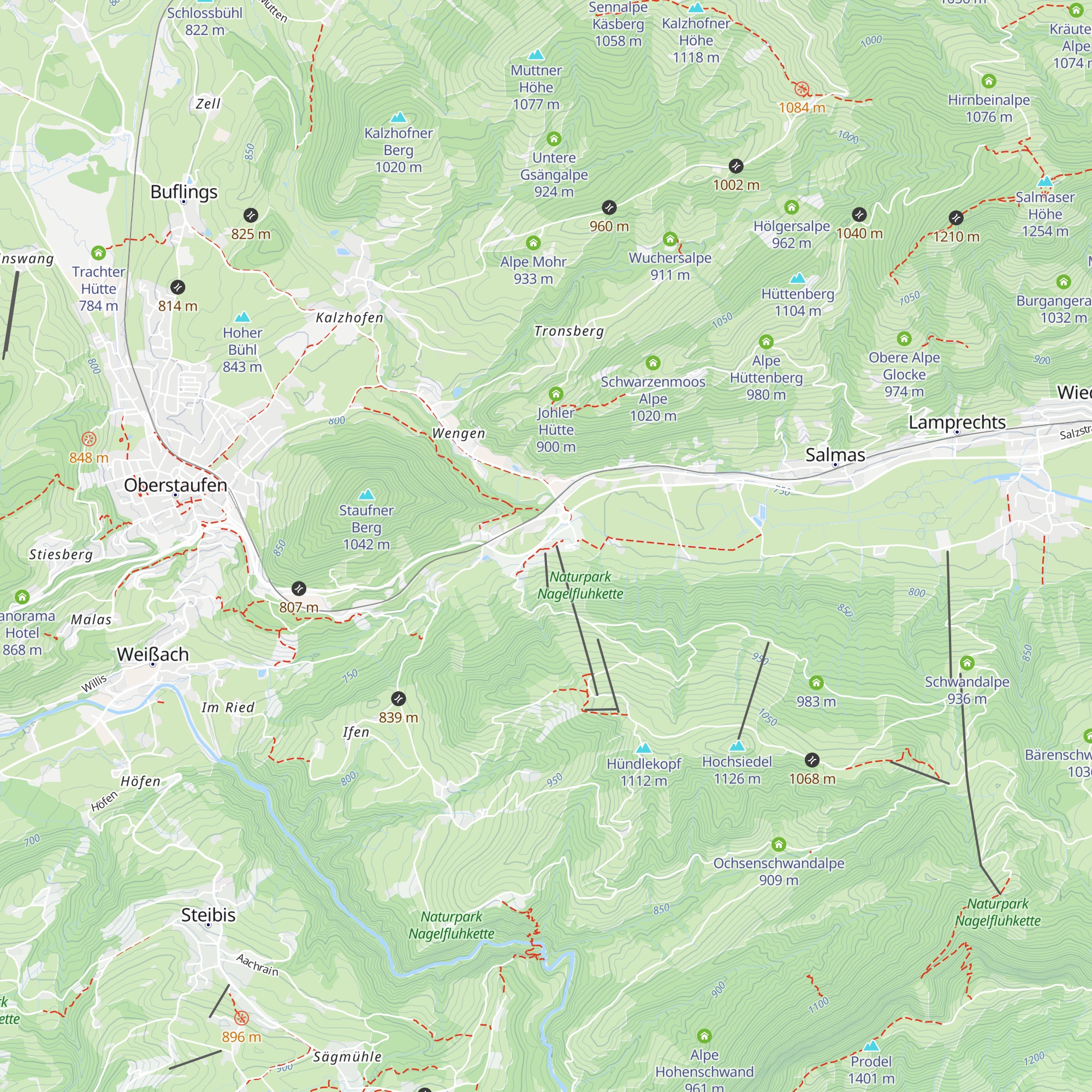 Hündle Stuben map