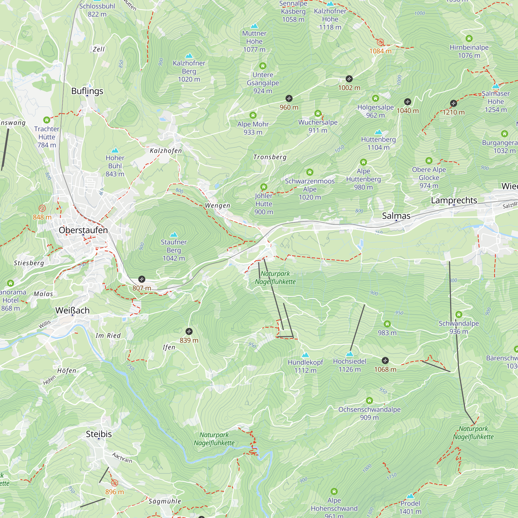 Hündle Stuben map