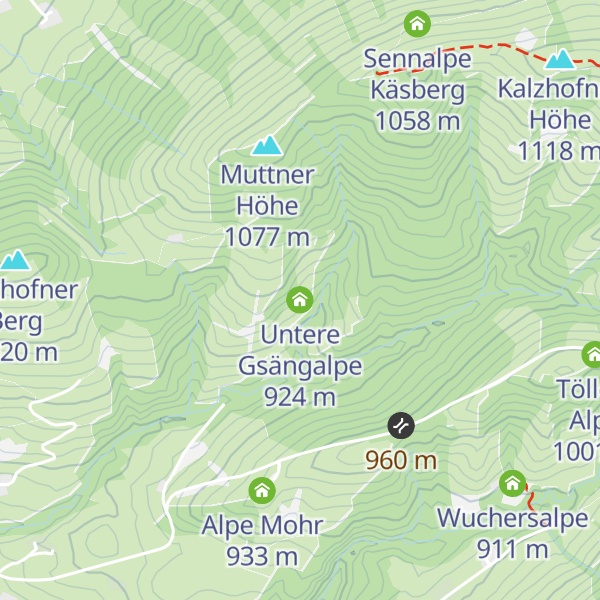 Map of Untere Gsängalpe