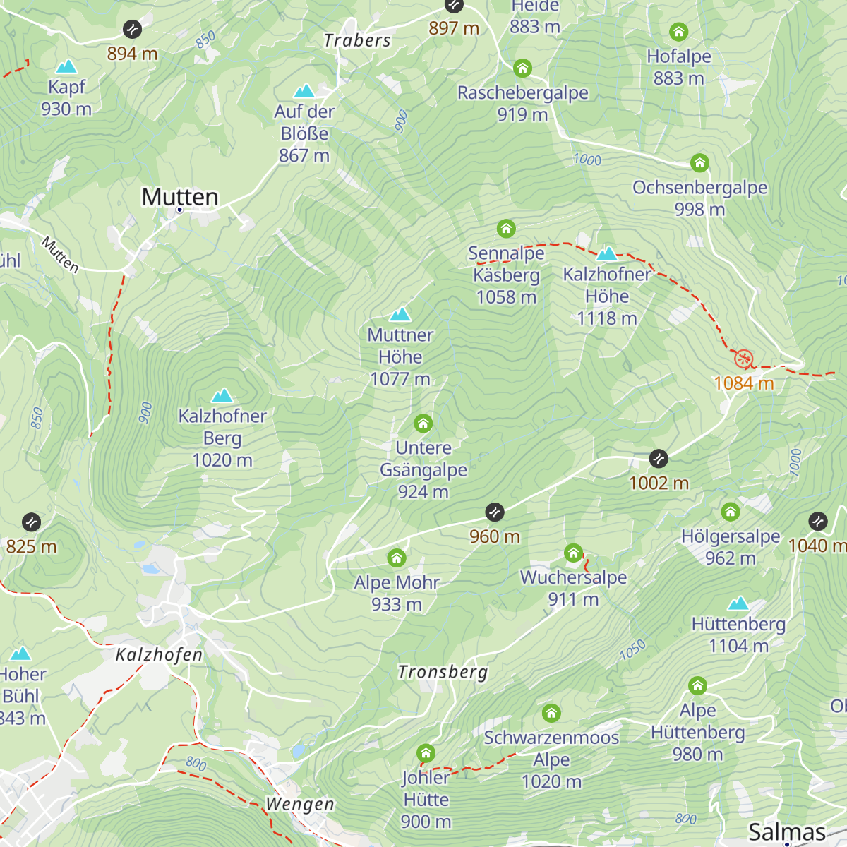 Untere Gsängalpe map