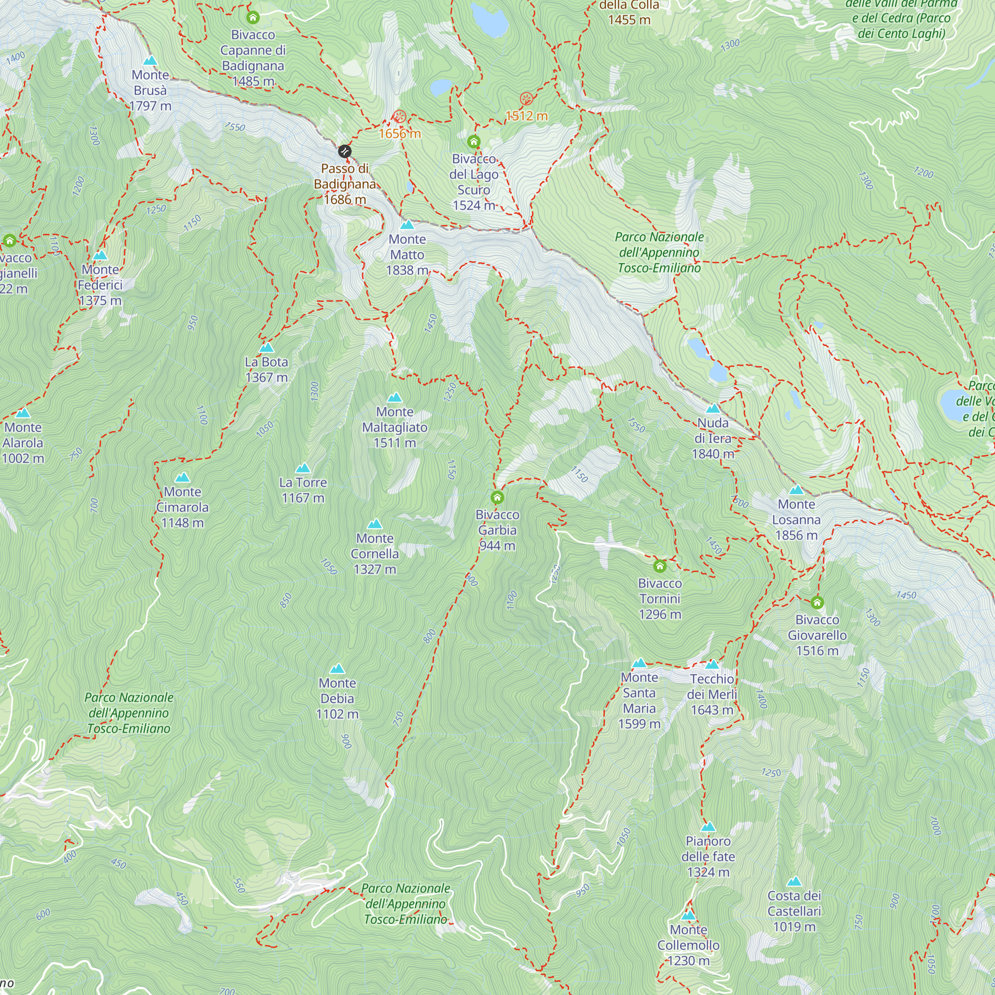 Bivacco Garbia map