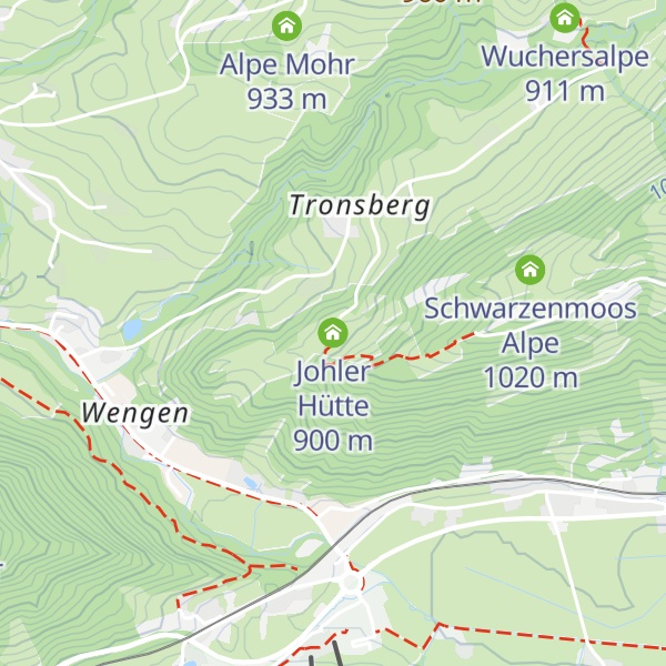 Map of Johler Hütte