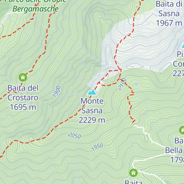 Map of Monte Sasna