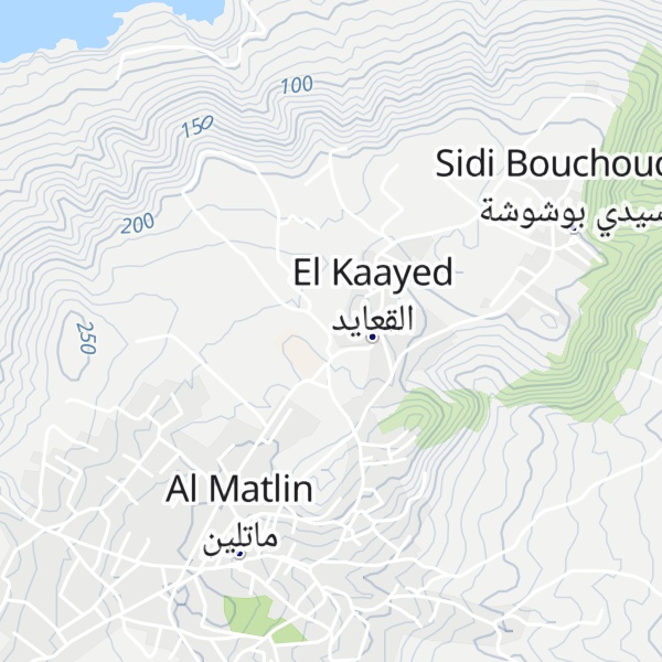 Map of Djebel Bou Choucha