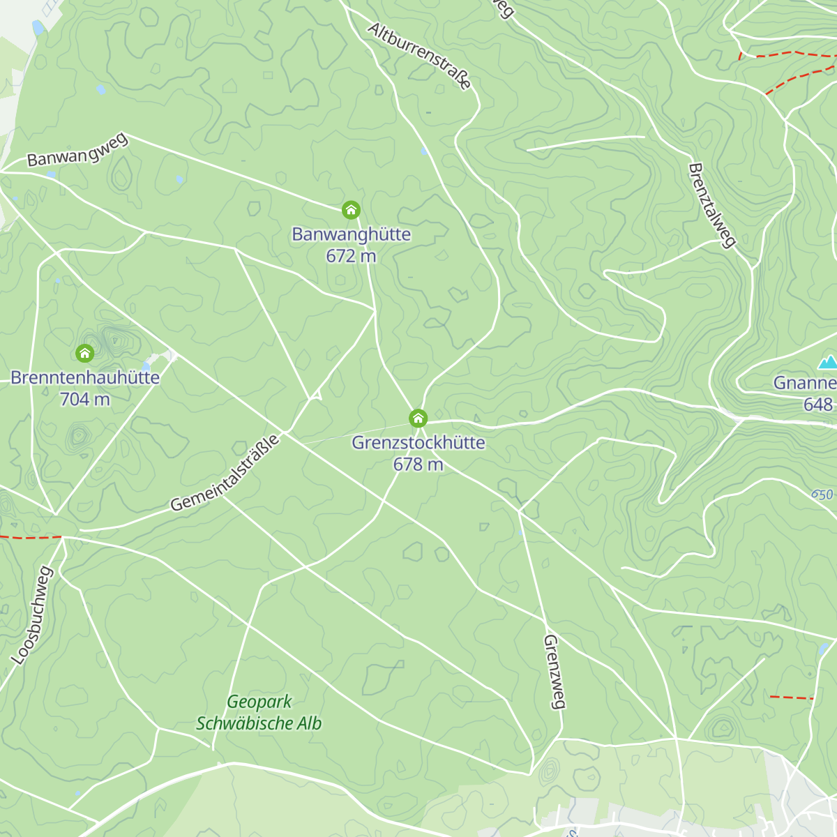 Grenzstockhütte map