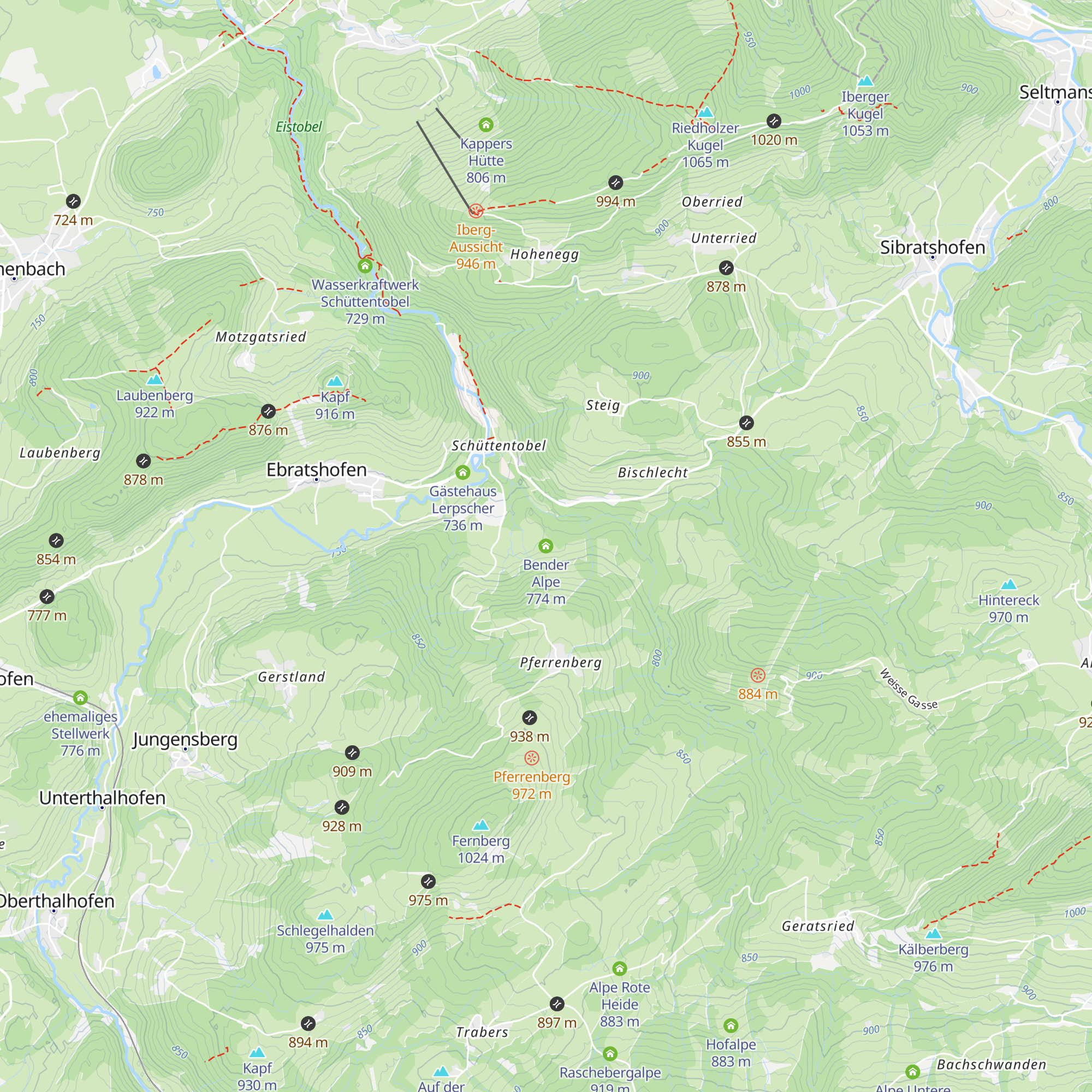 Bender Alpe map