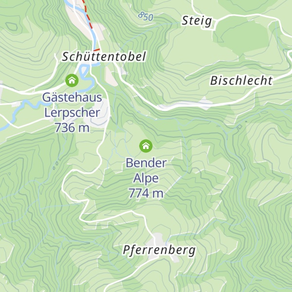 Map of Bender Alpe