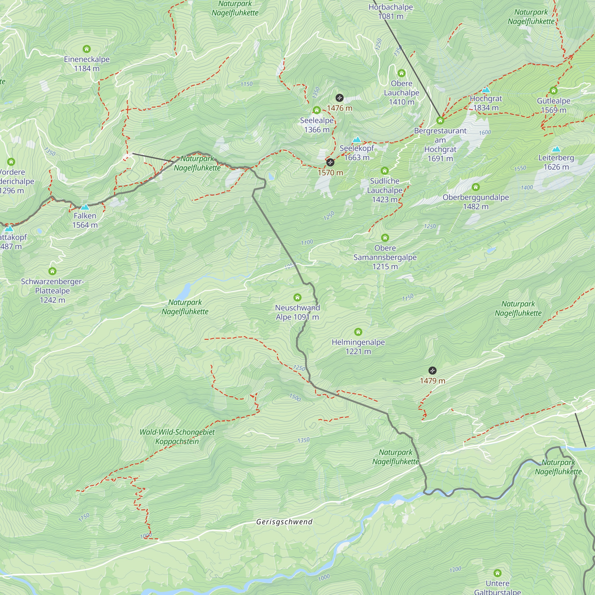 Neuschwand Alpe map