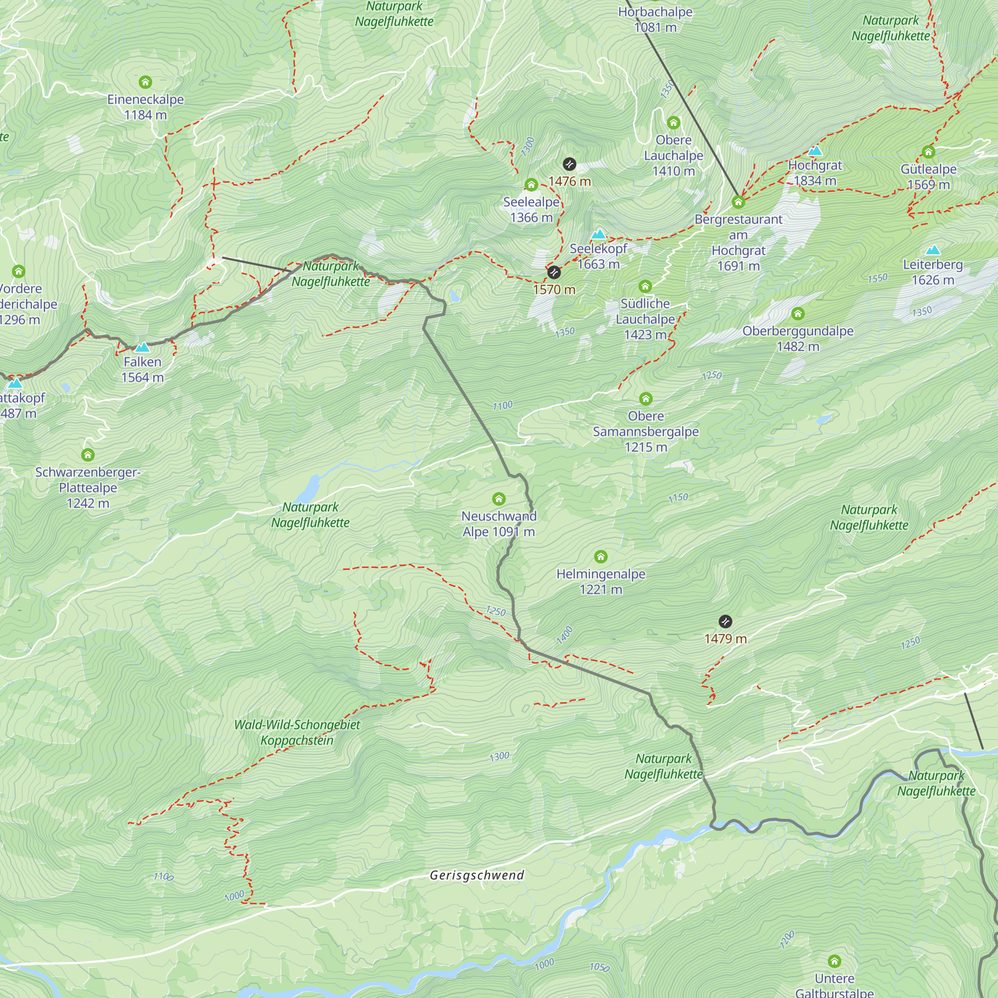 Neuschwand Alpe map