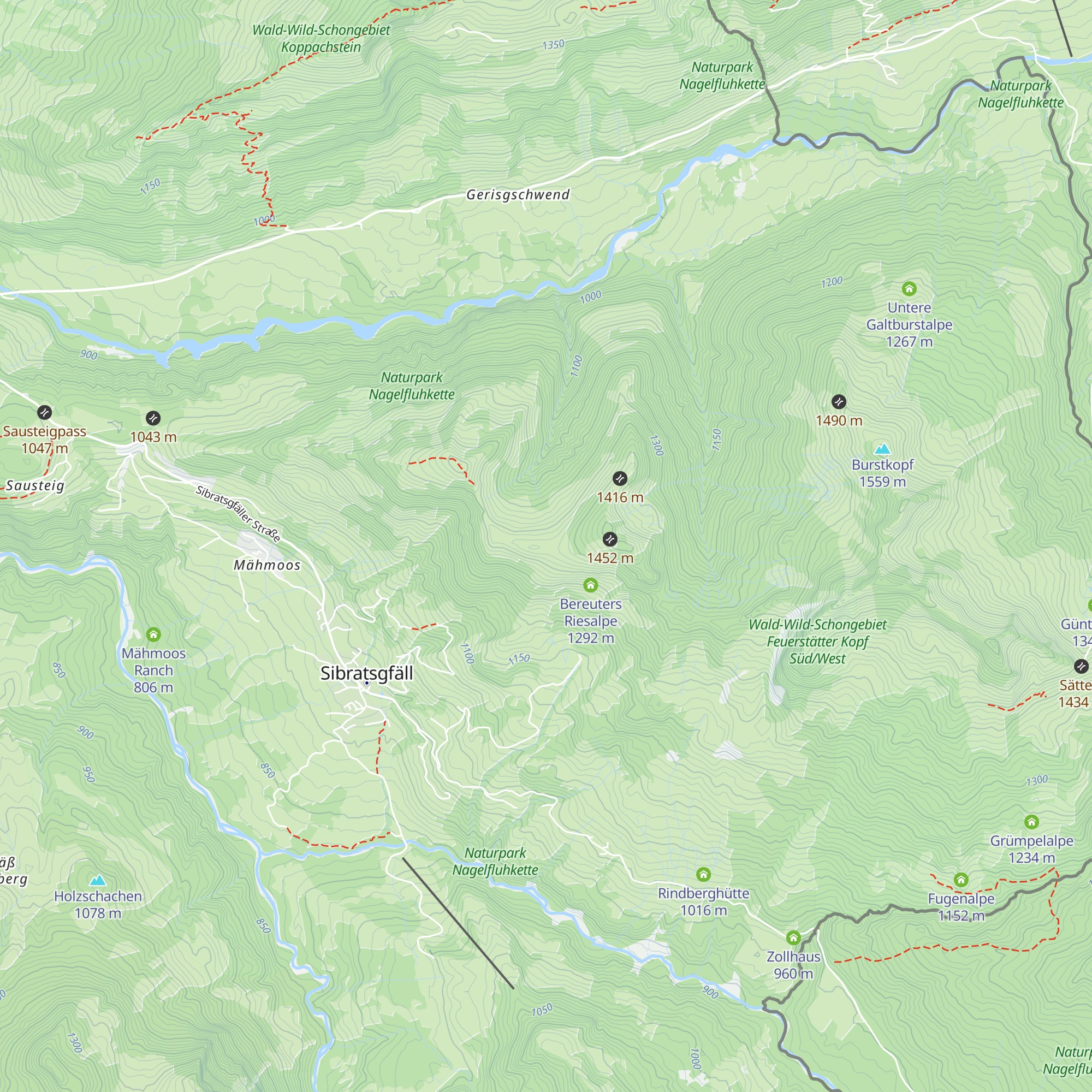 Hochriesalpe map