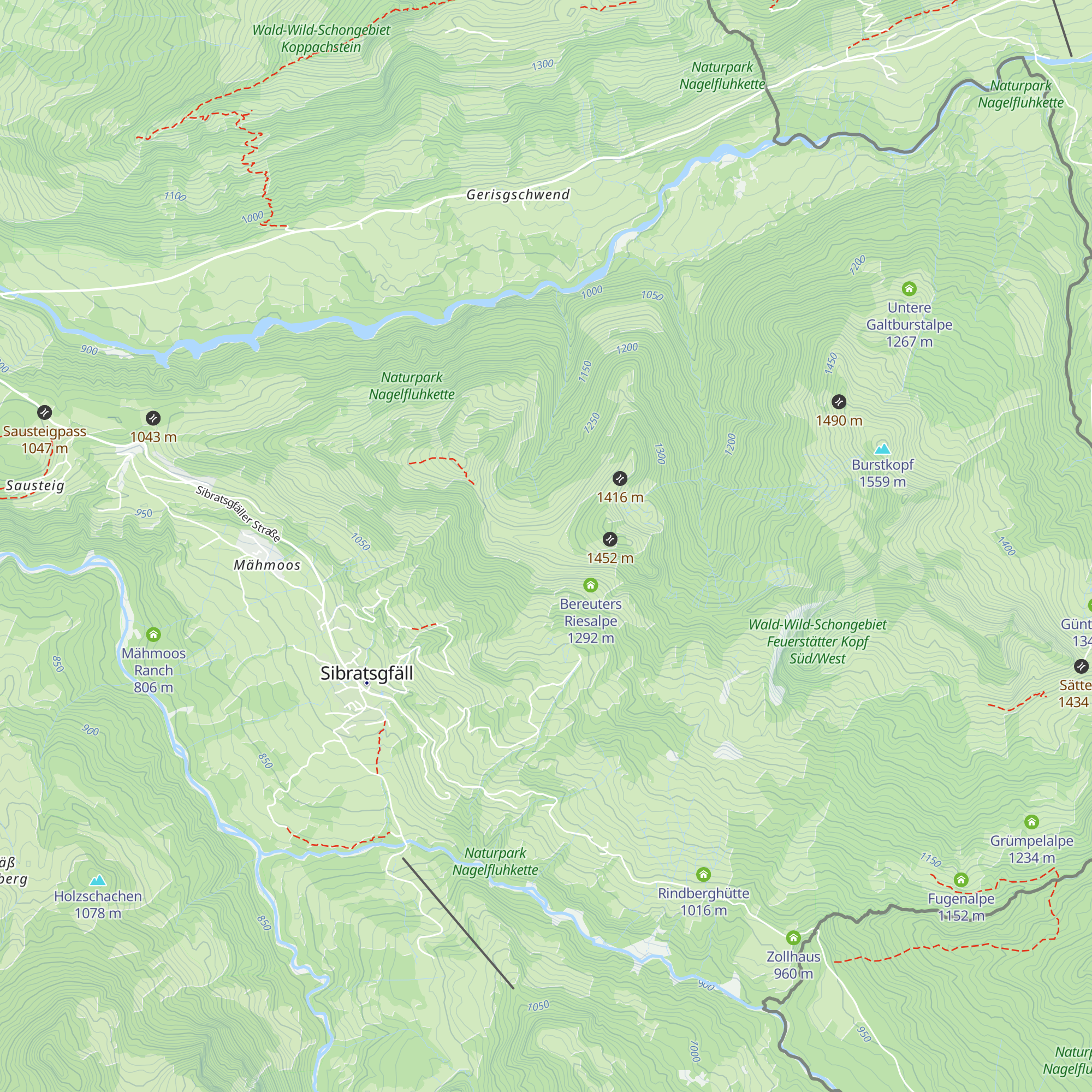 Hochriesalpe map