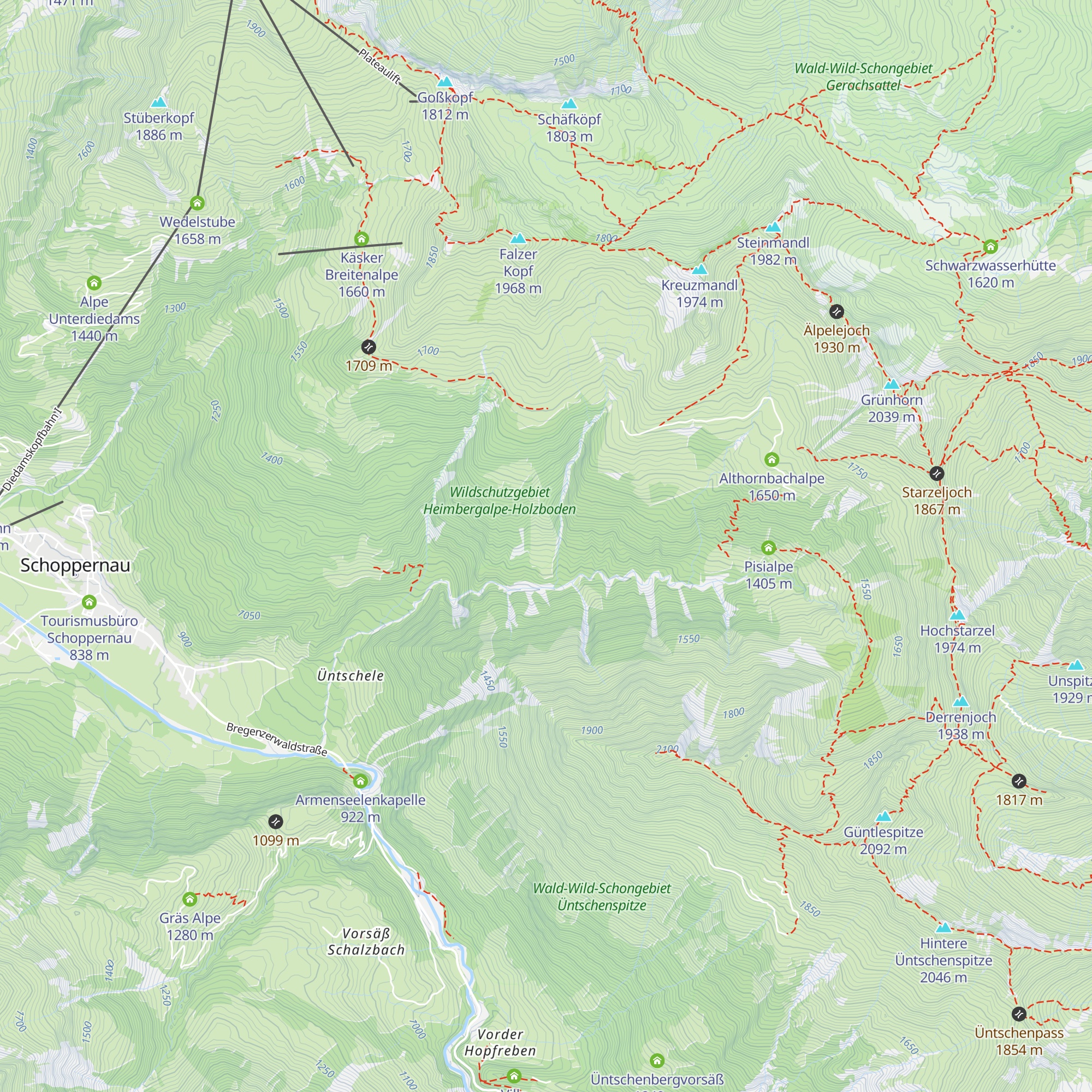 Hornbergalpe map