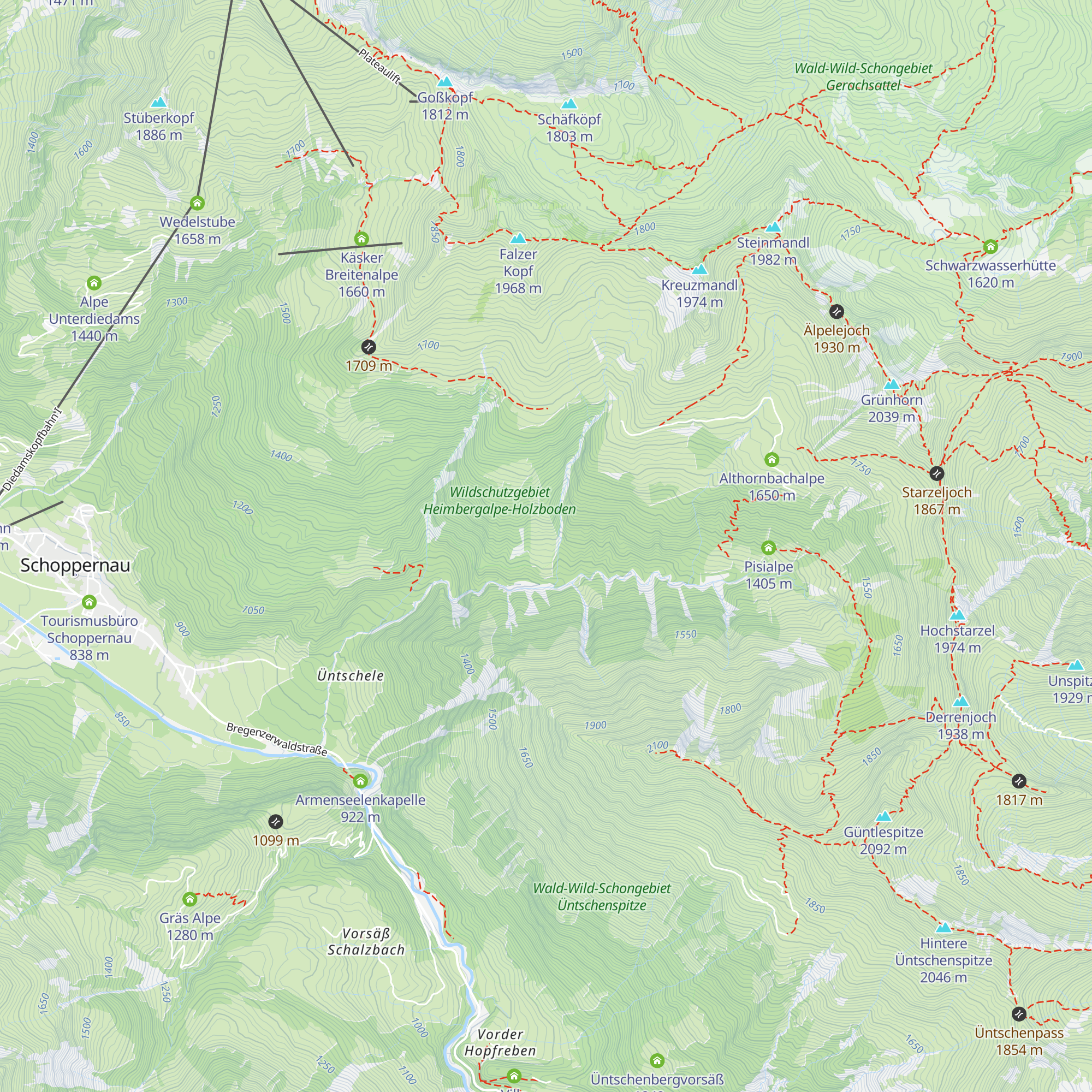 Hornbergalpe map