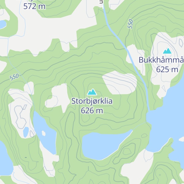 Map of Storbjørklia
