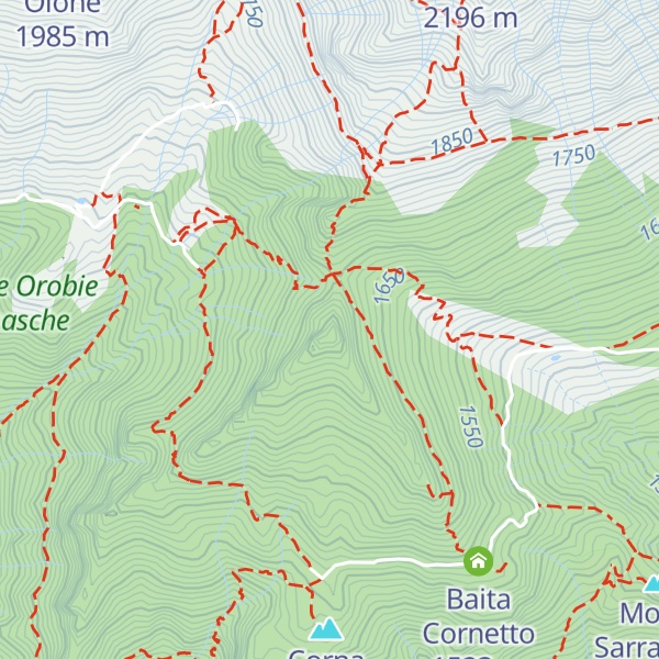 Map of Monte Cornetto