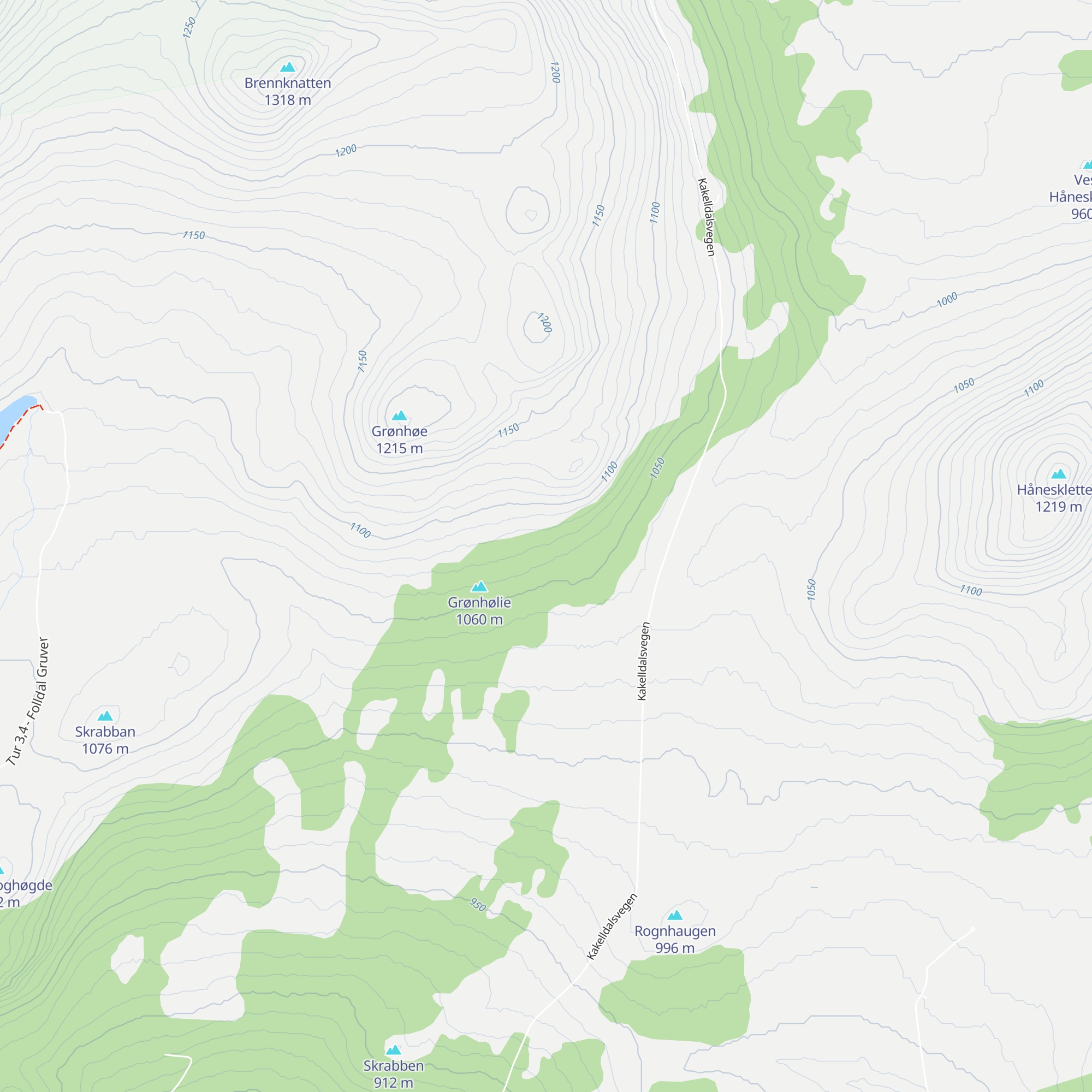 Grønhøa dagsturhytte map