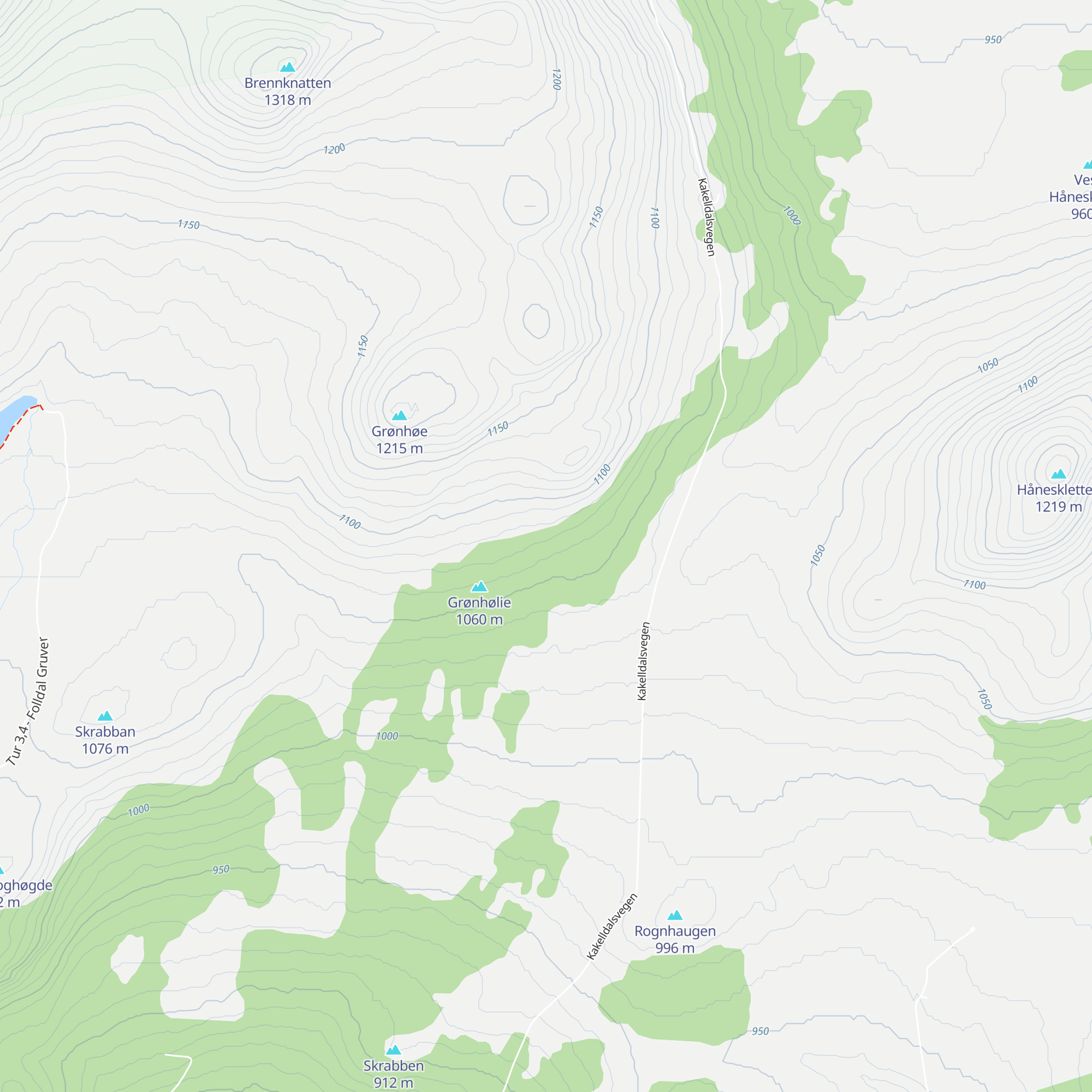 Grønhøa dagsturhytte map