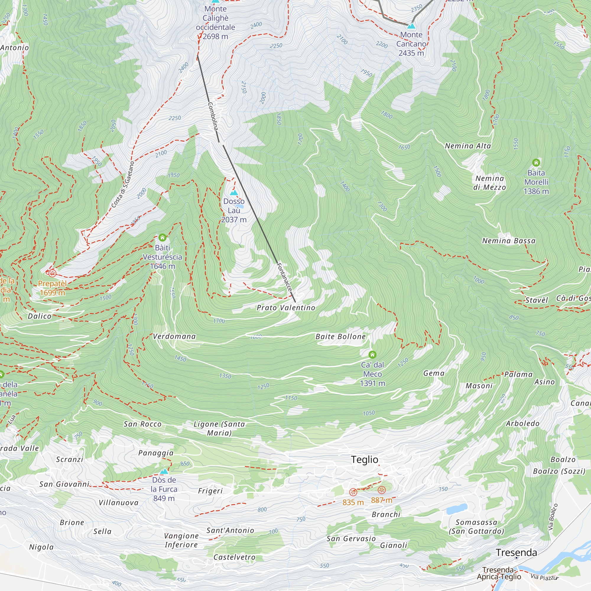 Baita del Sole map