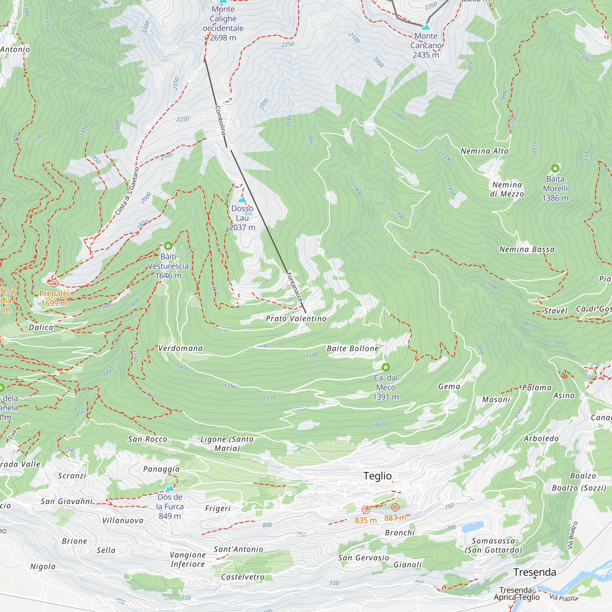 Baita del Sole map