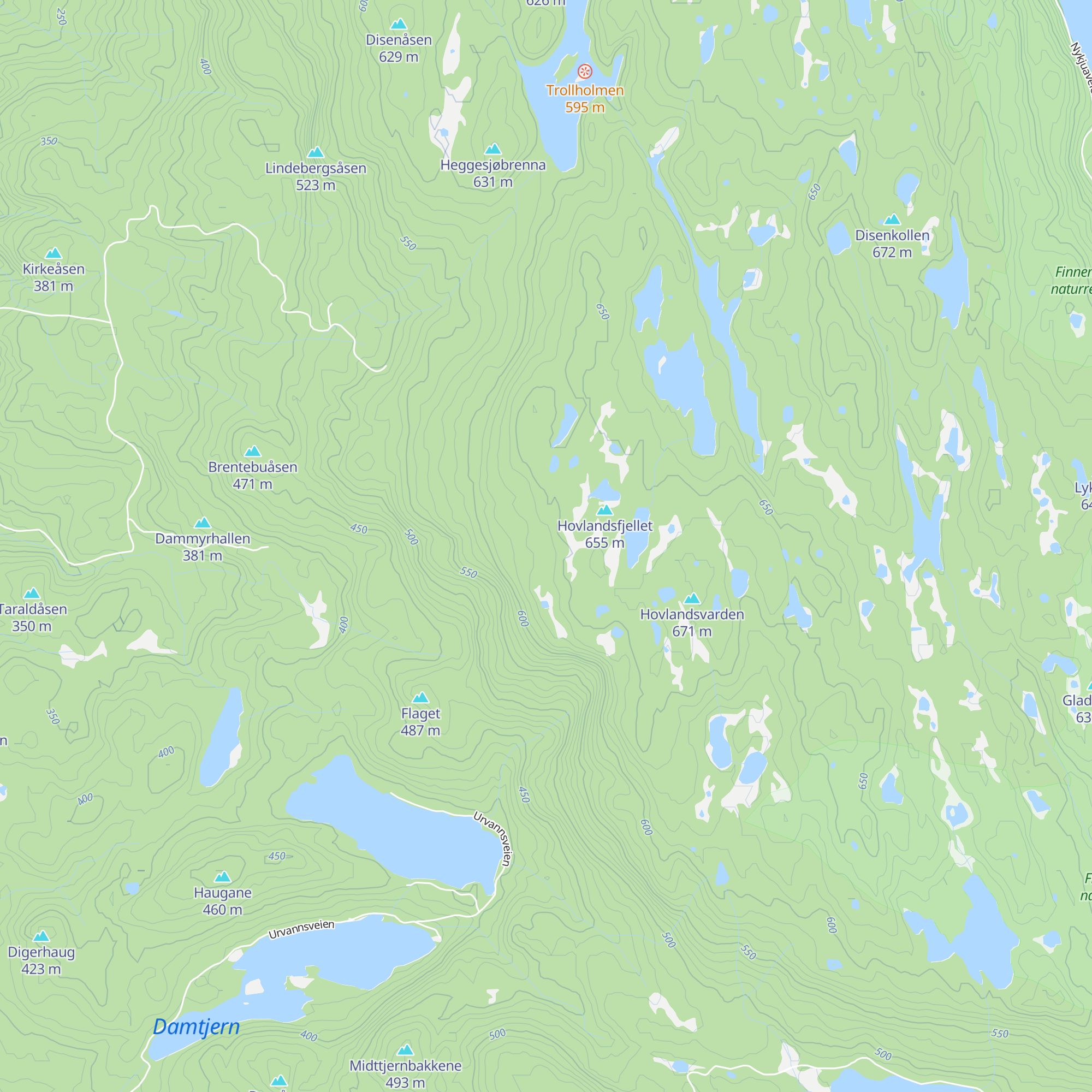 Hovlandshytta map