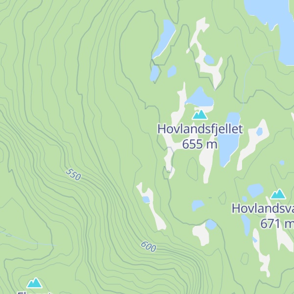 Map of Hovlandshytta