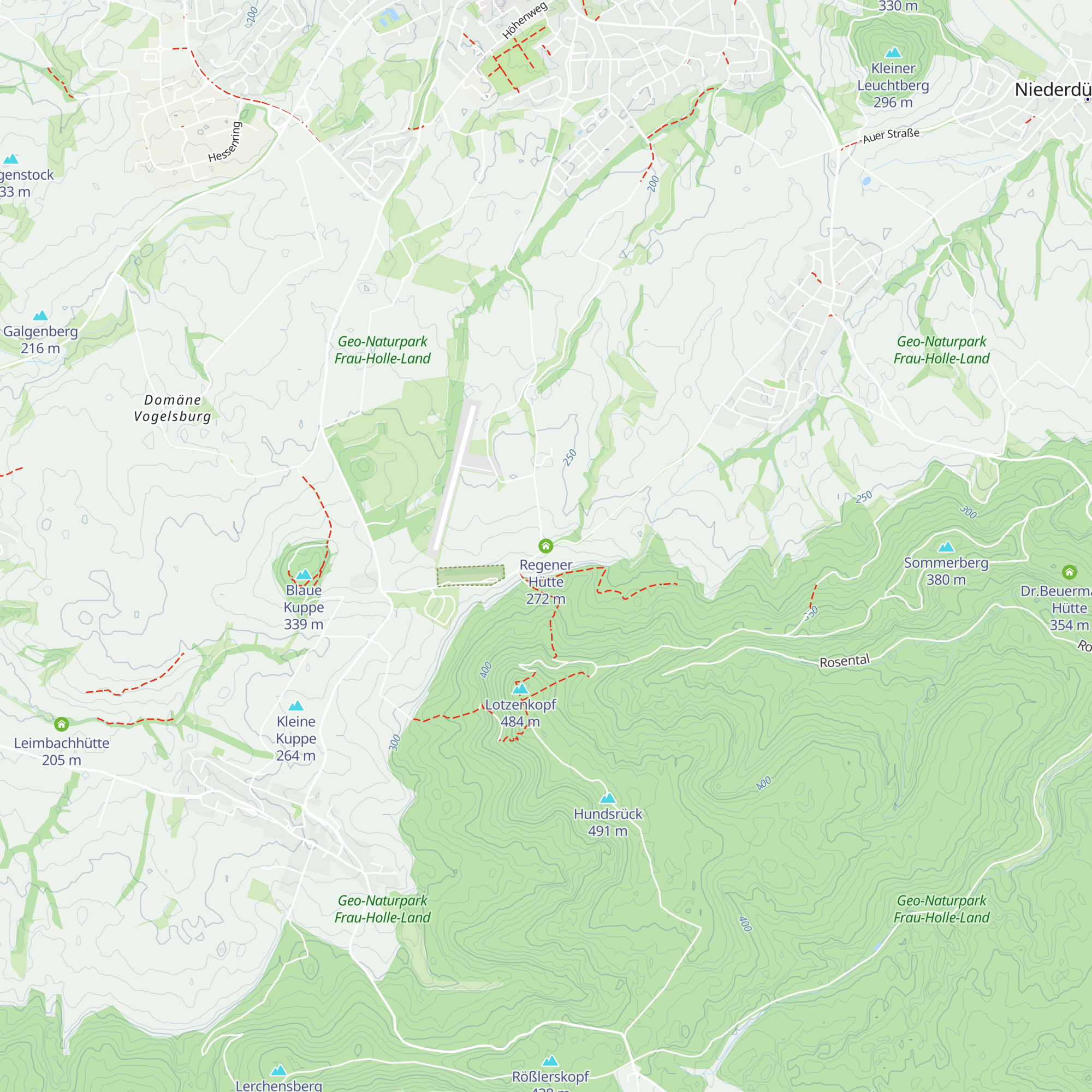Regener Hütte map