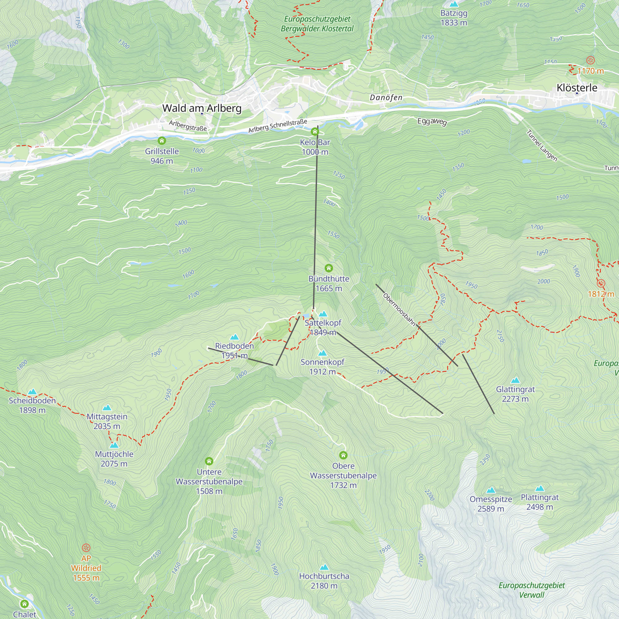 Bergrestaurant Sonnenkopf map