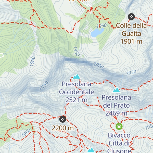 Map of Presolana Occidentale