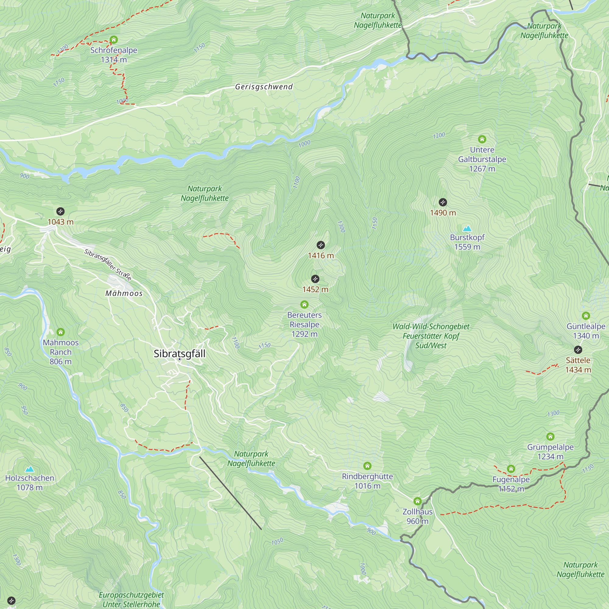 Bereuters Riesalpe map