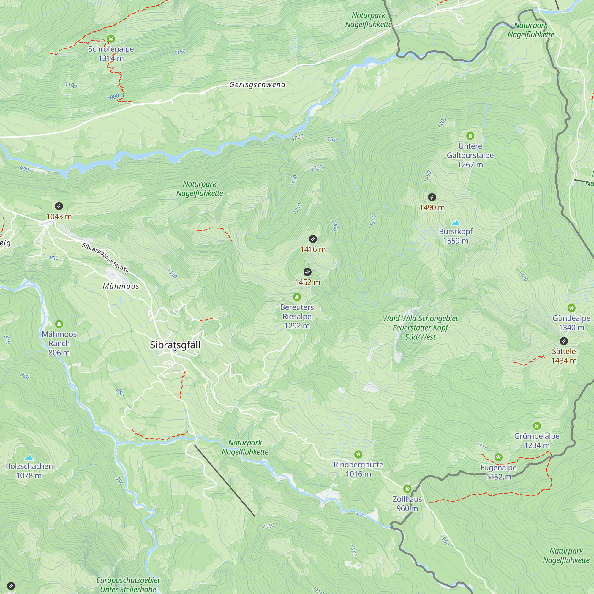 Bereuters Riesalpe map