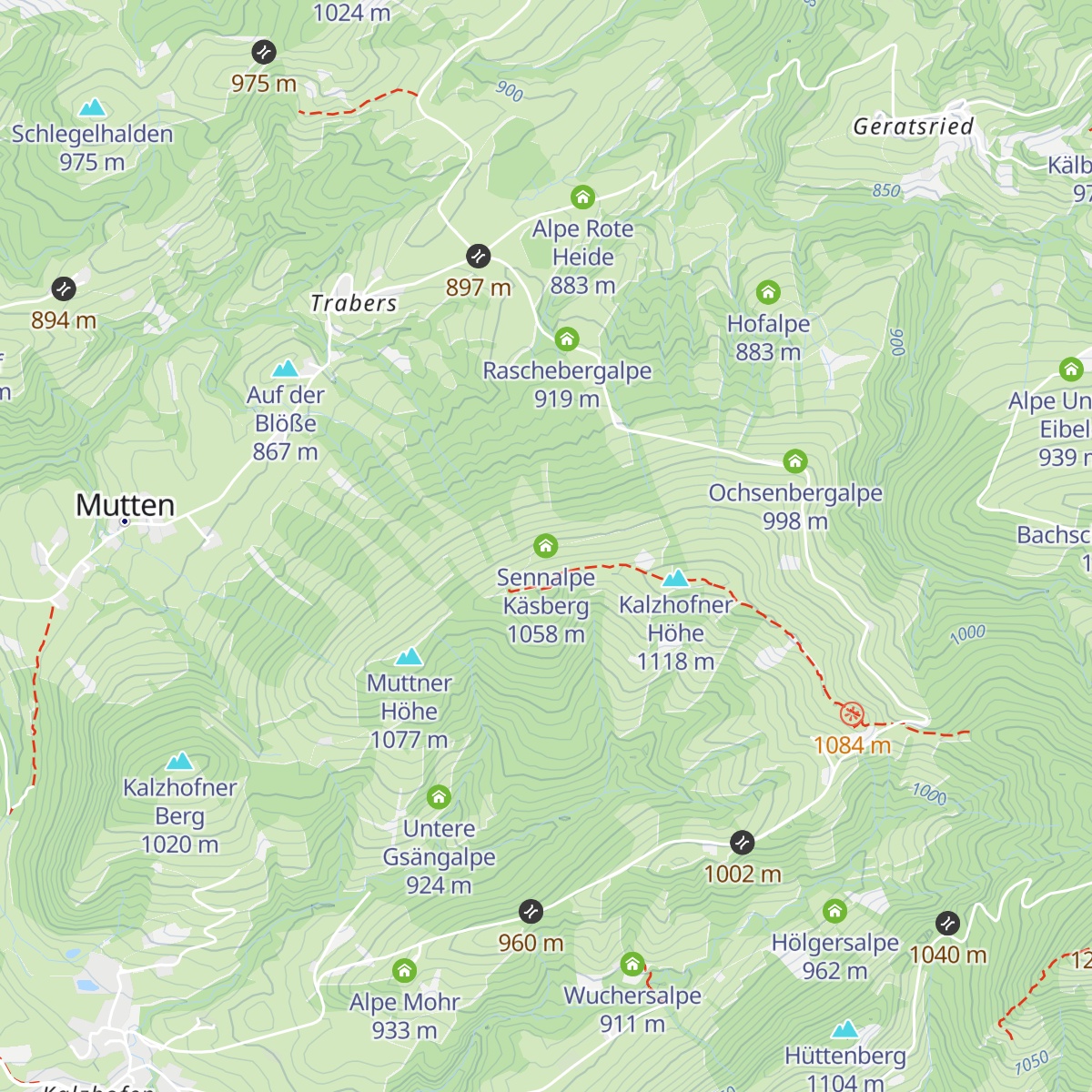 Sennalpe Käsberg map