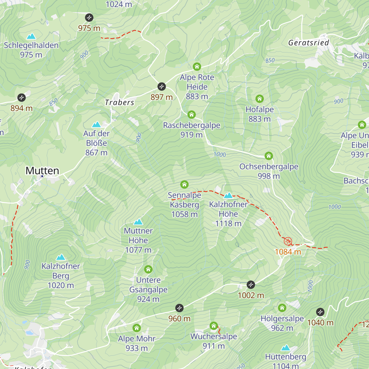 Sennalpe Käsberg map