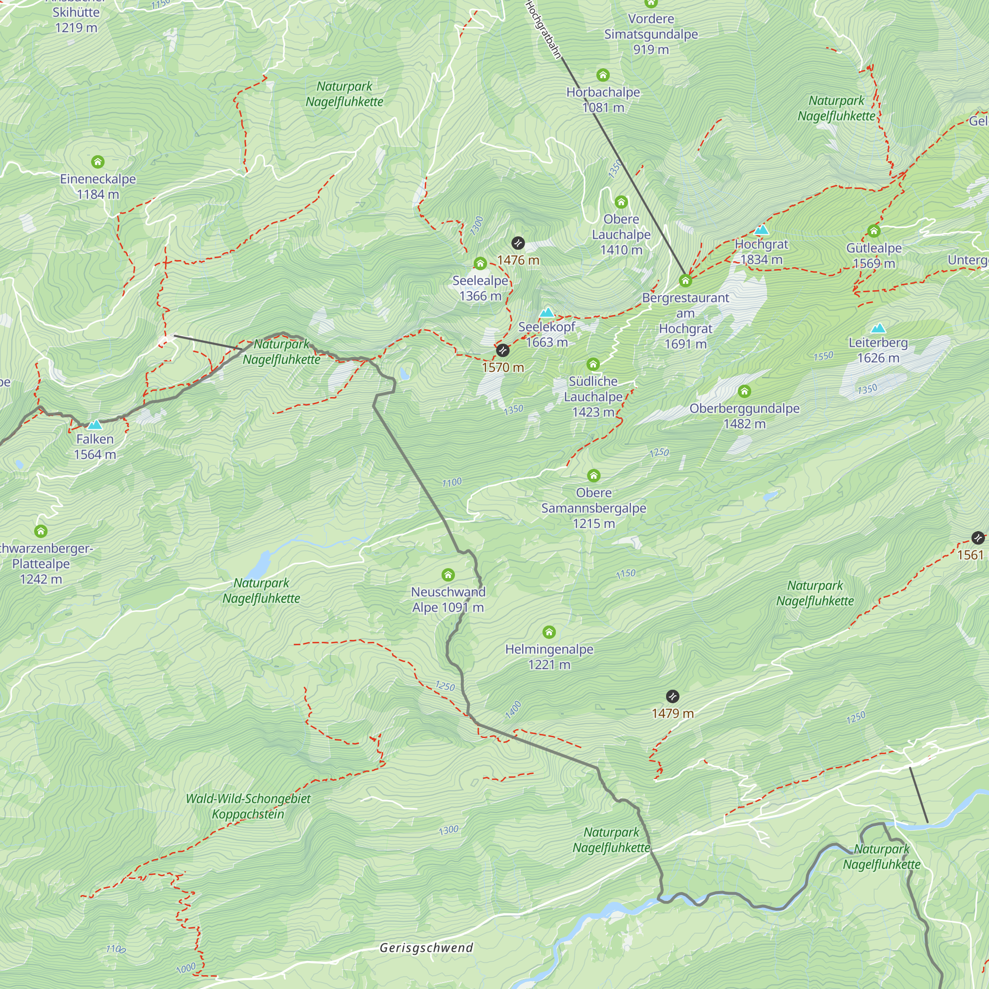 Untere Samansbergalpe map