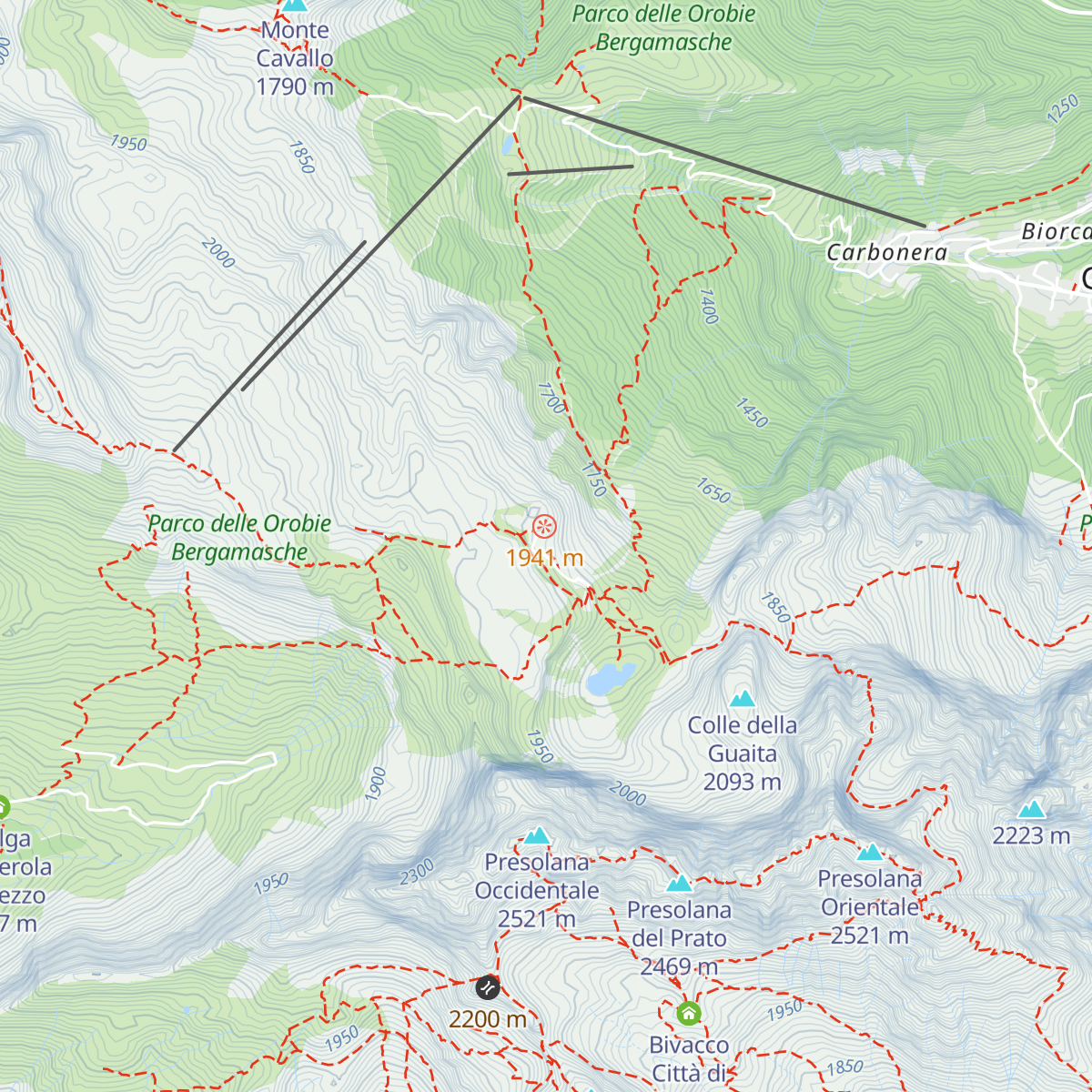 Rifugio Luigi Albani map